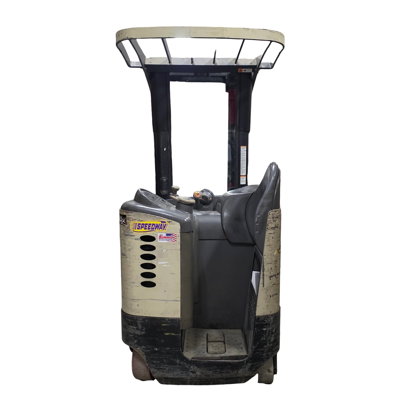 Used Crown RR5010-35 Narrow Aisle Reach Truck W/ Sideshift 3500Lbs Cap 198" Lift 24V