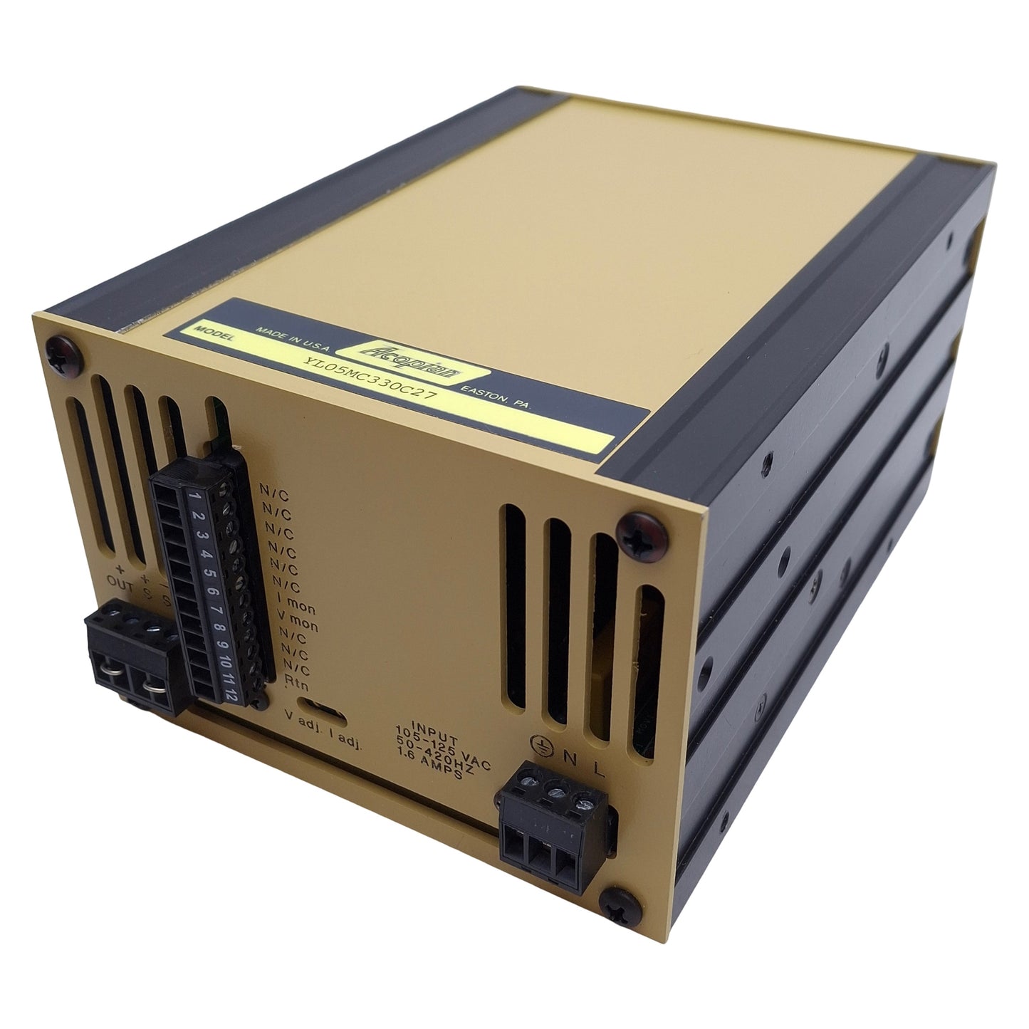 Used Acopian YL05MC330C27 Power Supply 105-125VAC 1,6A In, 1-5VDC 3.3A Out, 150W