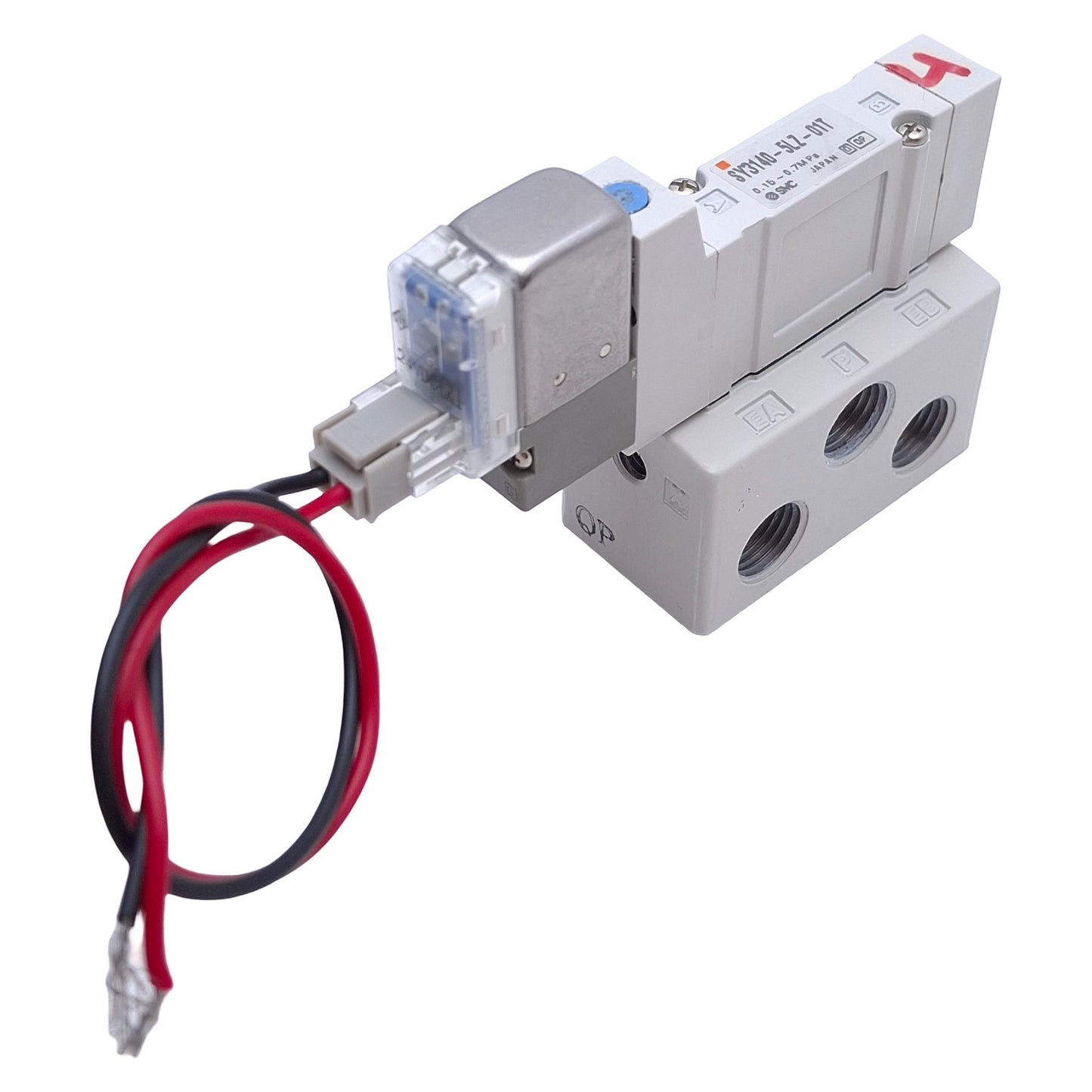 Used SMC SYJ5140-5LZ-01T Solenoid Valve 2-Position 5-Port, 1/8" NPT, 24VDC Coil