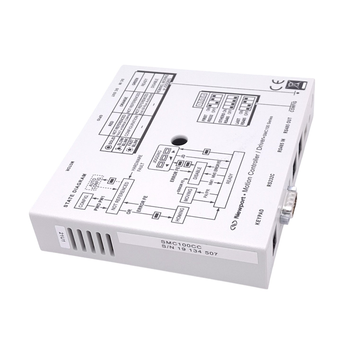 Used Newport SMC100CC Motion Controller/Driver for DC Servo Motor, 48VDC 1.5A Out