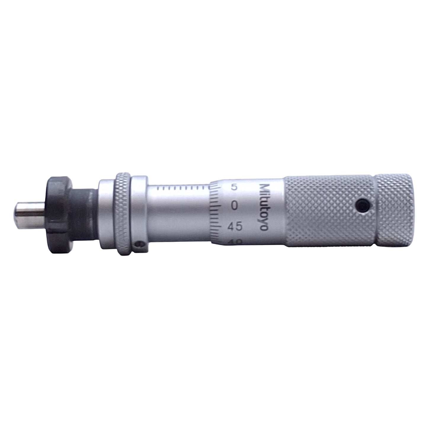 Used Mitutoyo 148-854 Micrometer Head w/Clamp Nut 0-13mm Range, 0.01mm Grad
