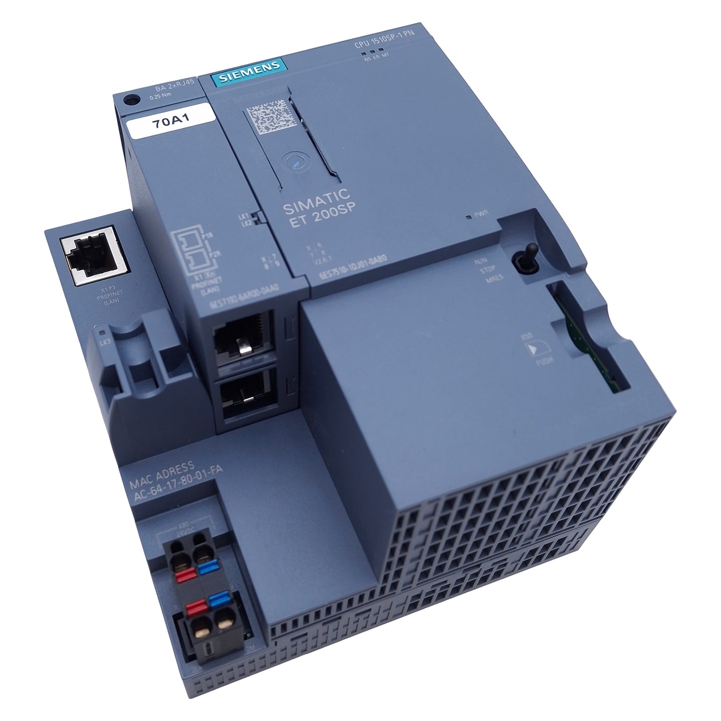 Used Siemens 6ES7510-1DJ01-0AB0 CPU 1510SP-1 Module For Simatic ET 200SP, 24VDC