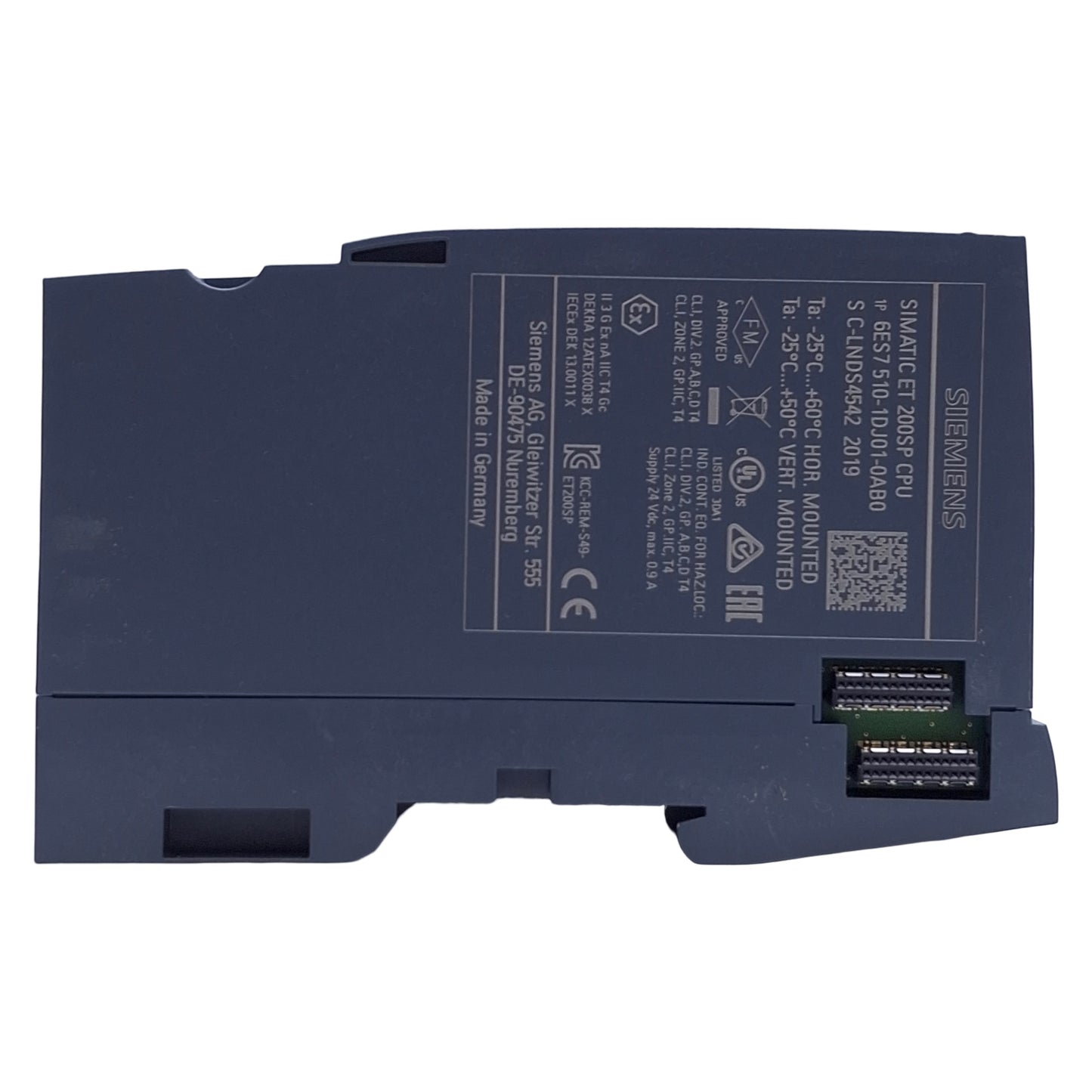 Used Siemens 6ES7510-1DJ01-0AB0 CPU 1510SP-1 Module For Simatic ET 200SP, 24VDC