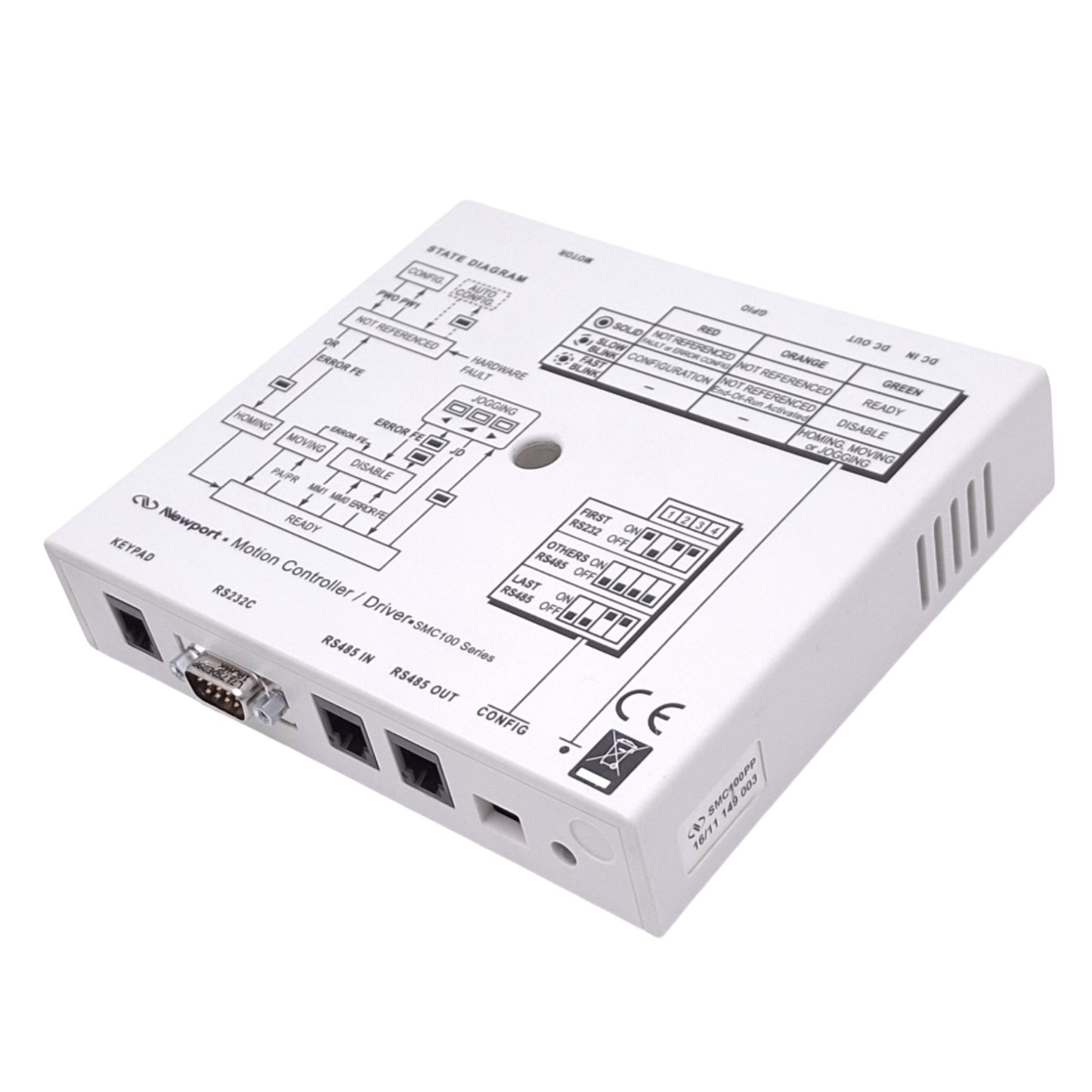 Used Newport SMC100PP Motion Controller/Driver for Stepper Motor, 48VDC 1.1A Out