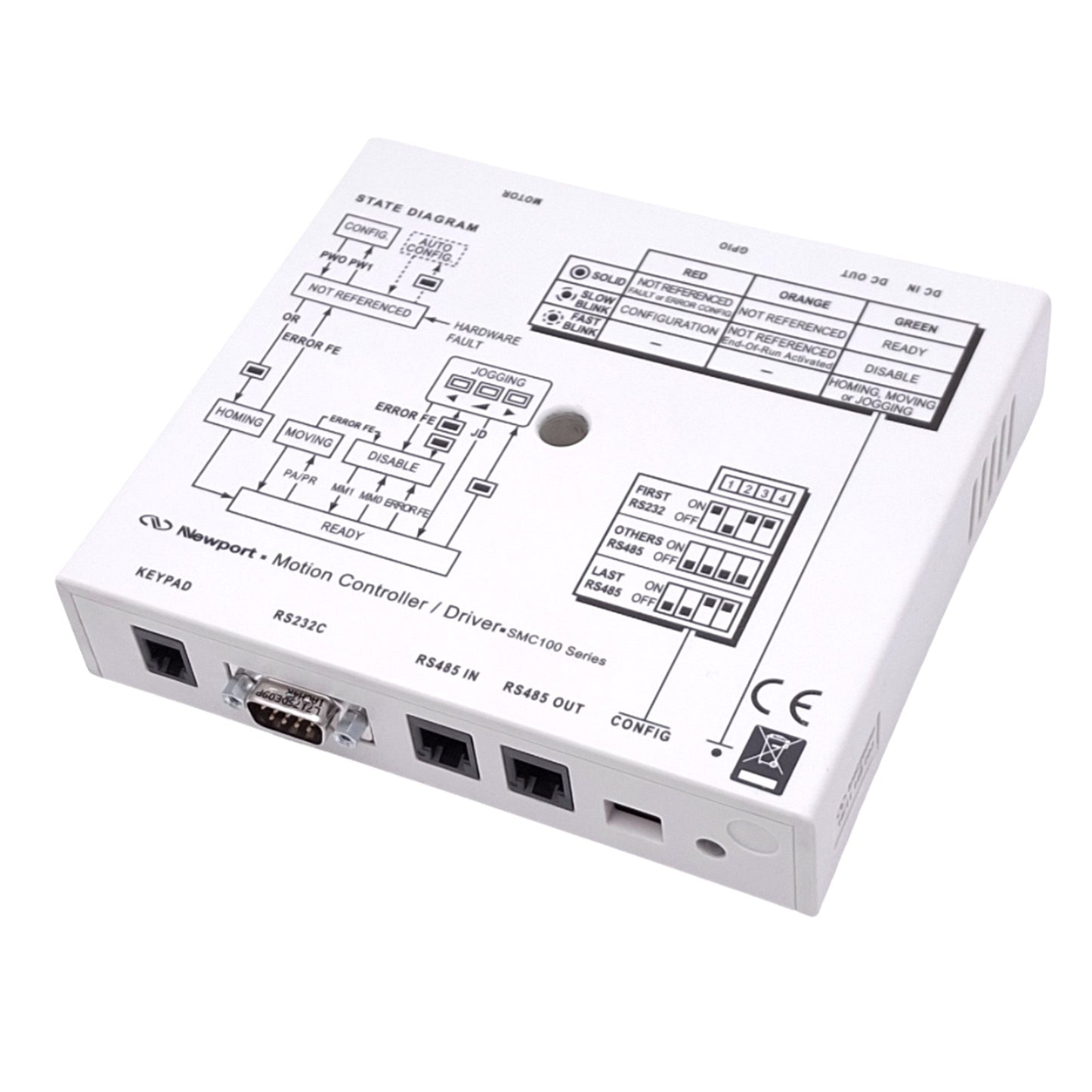 Used Newport SMC100PP Motion Controller/Driver for Stepper Motor, 48VDC 1.1A Out
