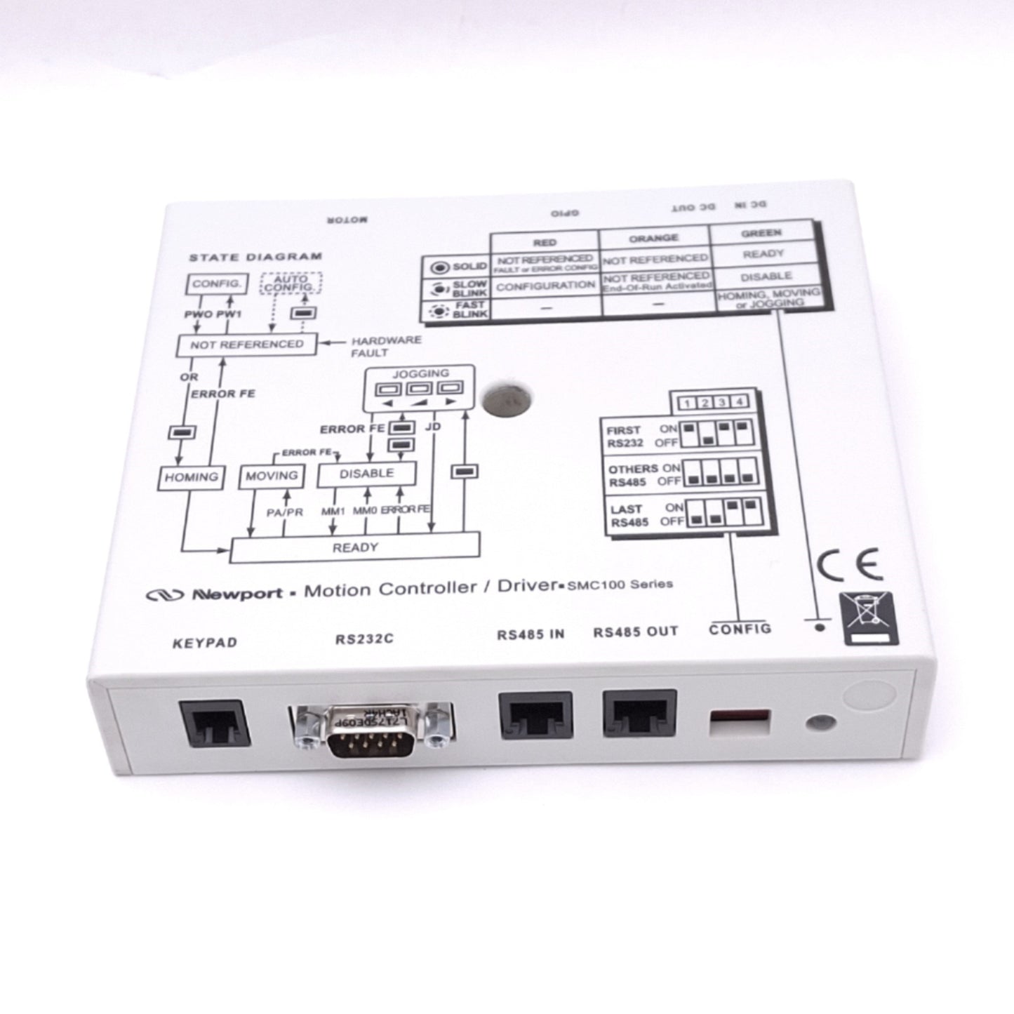 Used Newport SMC100PP Motion Controller/Driver for Stepper Motor, 48VDC 1.1A Out
