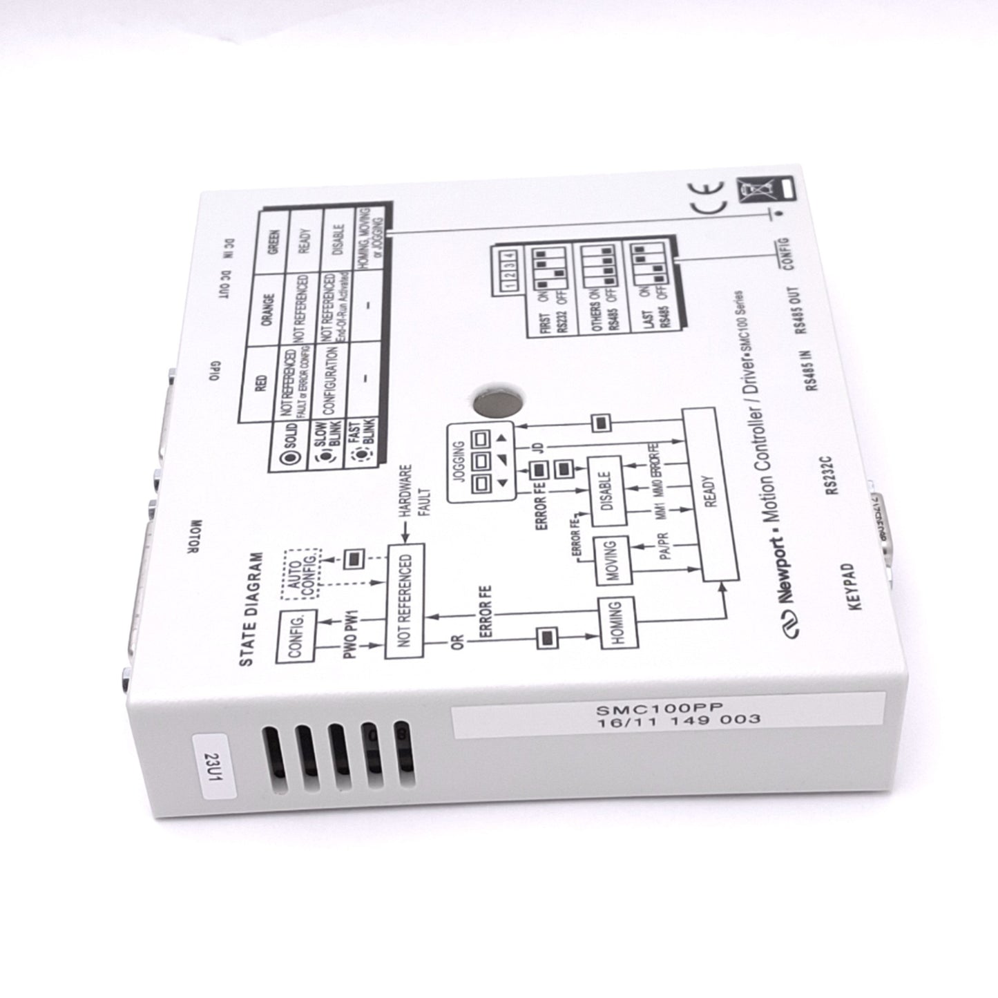 Used Newport SMC100PP Motion Controller/Driver for Stepper Motor, 48VDC 1.1A Out
