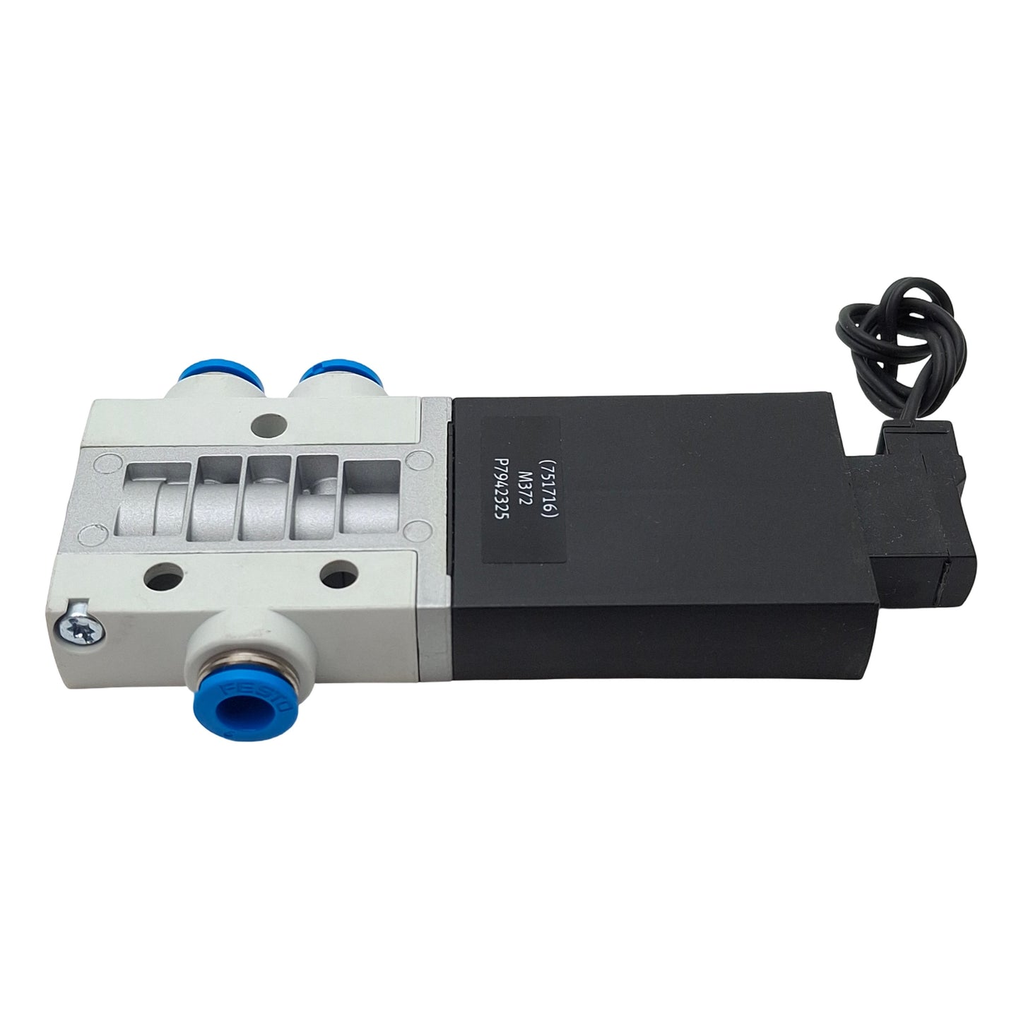Used Festo MHE3-M1H-3/2G-QS-6 Solenoid Valve, 3/2-Way, -0.9-8bar, QS-6, 24VDC Coil