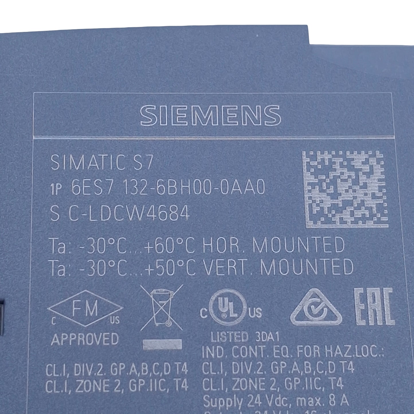 Used Siemens 6ES7132-6BH00-0AA0 Digital Output Module For Simatic ET 200SP, 24VDC