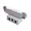 Used SMC VQZ3450B-5L1-X568 Solenoid Valve, 5/3-Way, 0.15-0.7MPa, 24VDC Coil Voltage