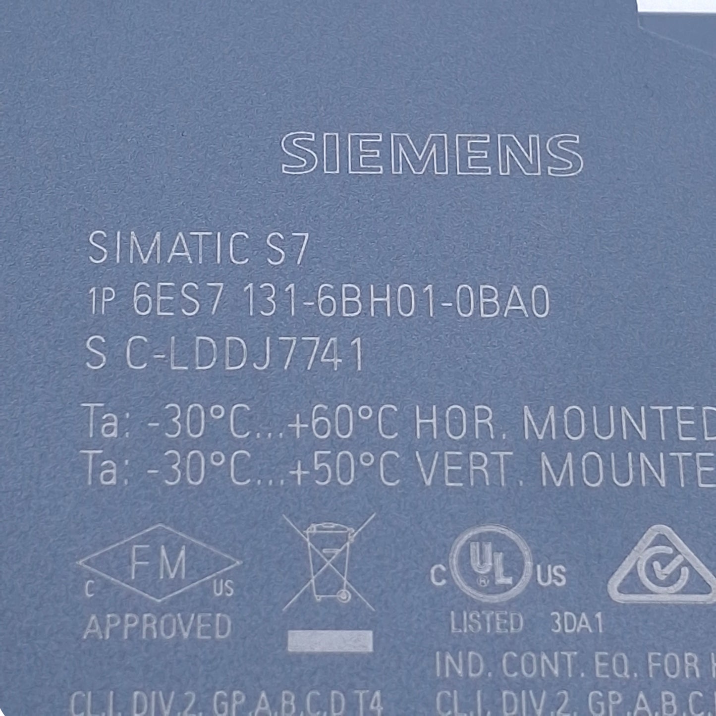 Used Siemens 6ES7131-6BH01-0BA0 Digital Input Module For Simatic ET 200SP, 24VDC