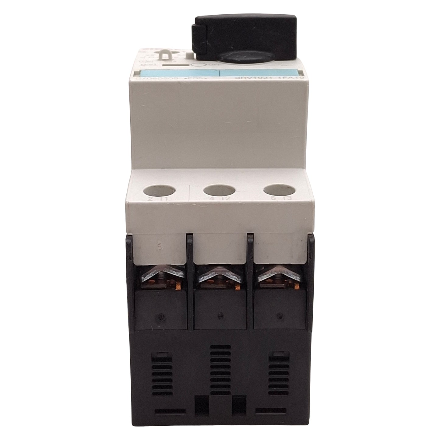 Used Siemens 3RV1021-1FA10 Motor Circuit Breaker w/ Aux Switch 3.5-5A 5HP @ 3Ø 600VAC