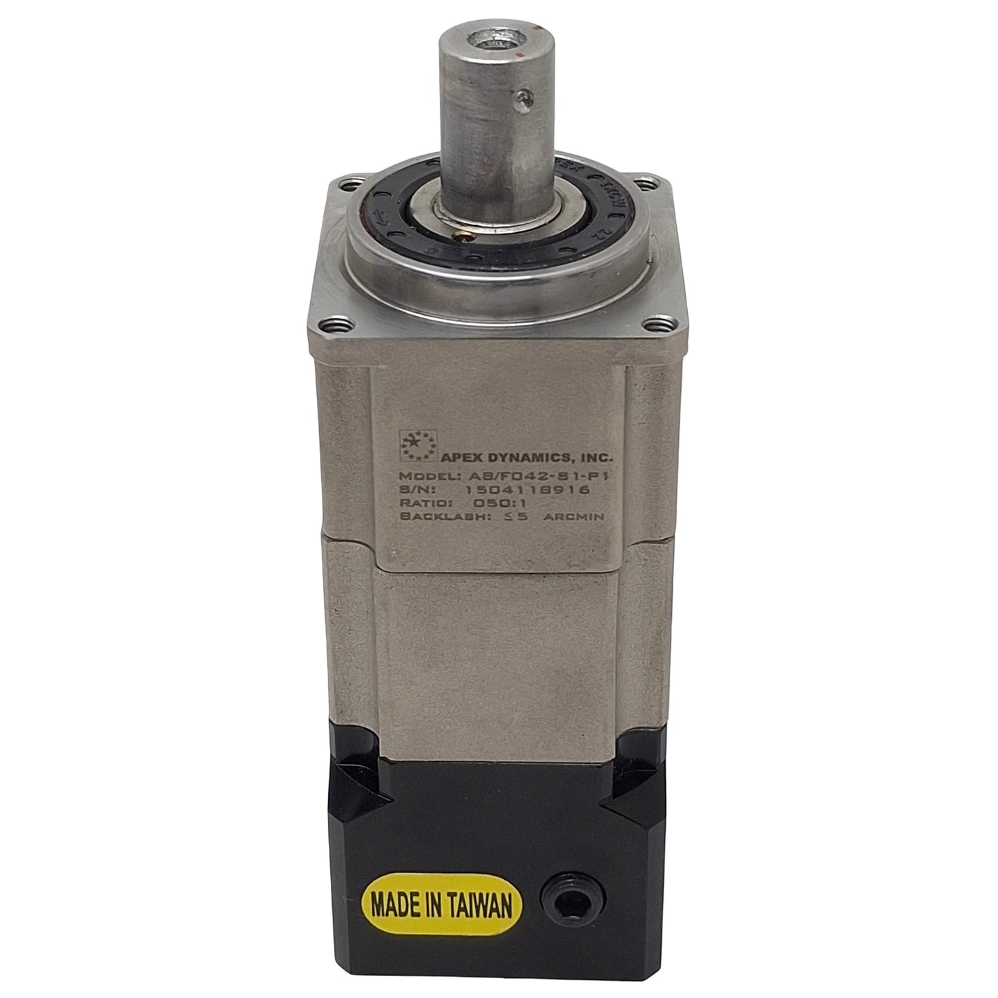 Used Apex Dynamics AB/F042-S1-P1 Planetary Gearbox, 2-Stage 50:1 Ratio, 22Nm, 5000rpm