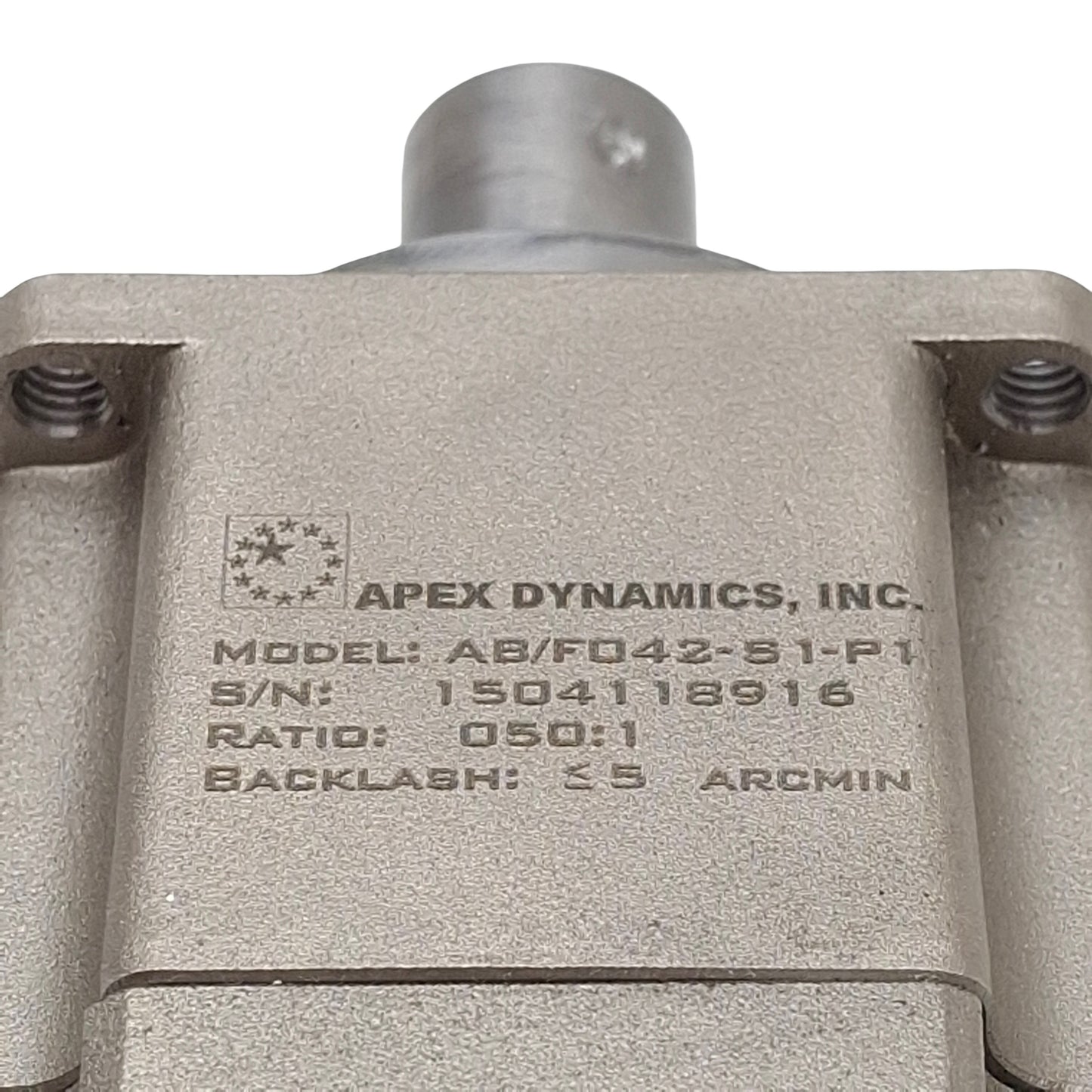 Used Apex Dynamics AB/F042-S1-P1 Planetary Gearbox, 2-Stage 50:1 Ratio, 22Nm, 5000rpm