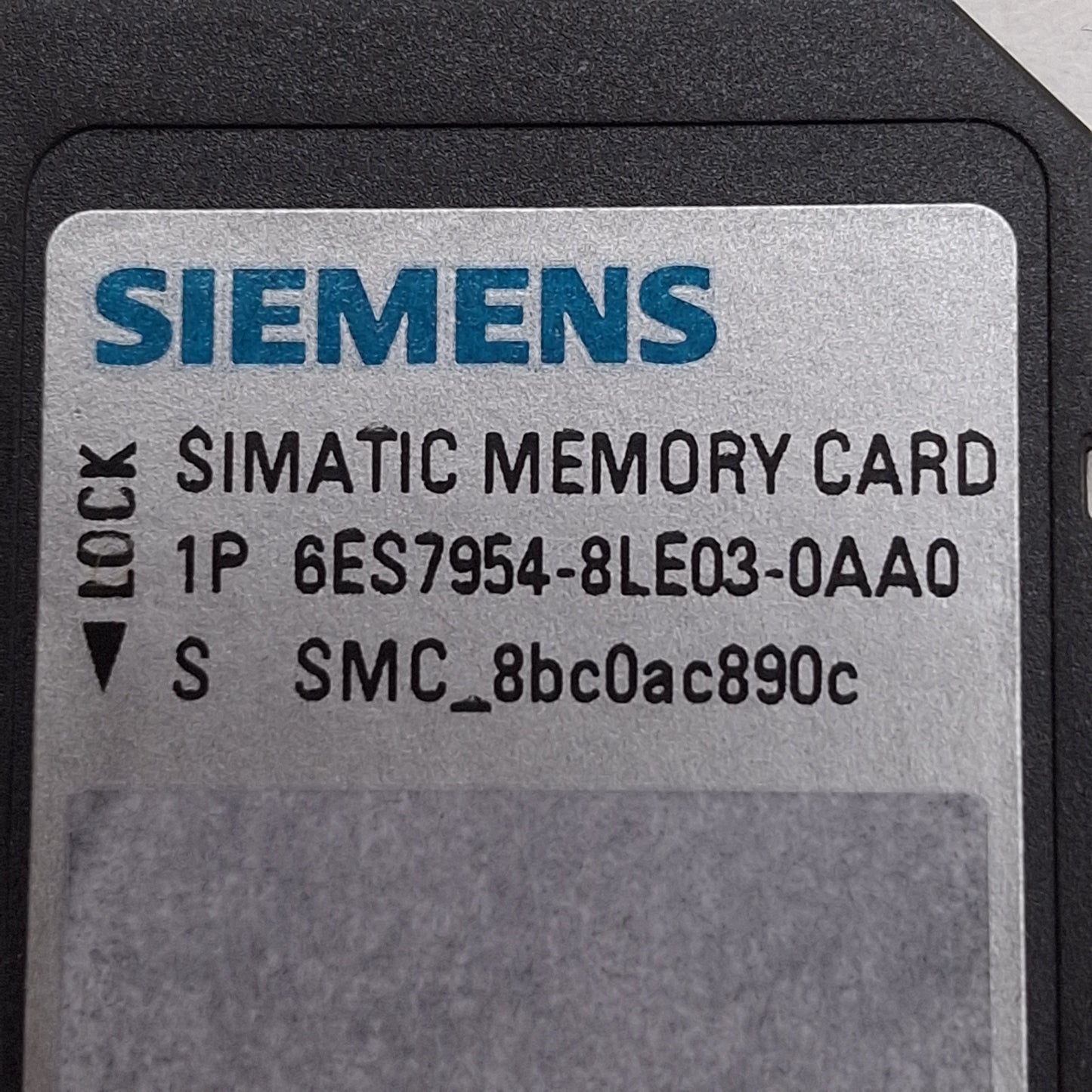 Used Siemens 6ES7954-8LE03-0AA0 SIMATIC S7 Memory Card For S7-1x00 CPU/SINAMICS, 12MB
