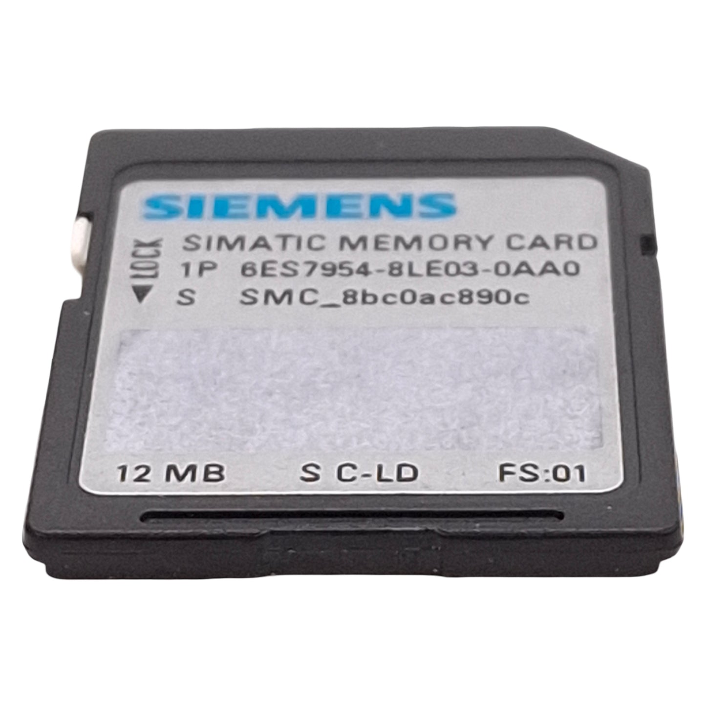 Used Siemens 6ES7954-8LE03-0AA0 SIMATIC S7 Memory Card For S7-1x00 CPU/SINAMICS, 12MB