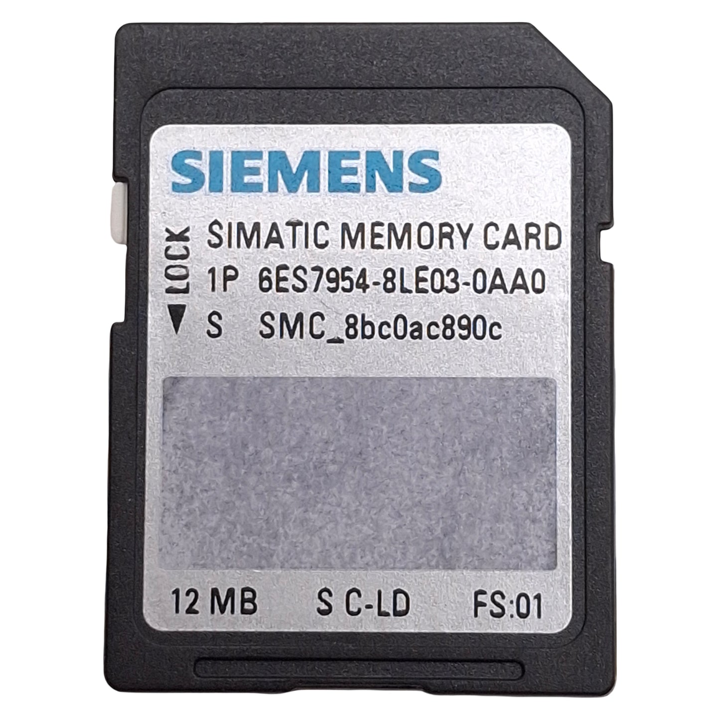 Used Siemens 6ES7954-8LE03-0AA0 SIMATIC S7 Memory Card For S7-1x00 CPU/SINAMICS, 12MB