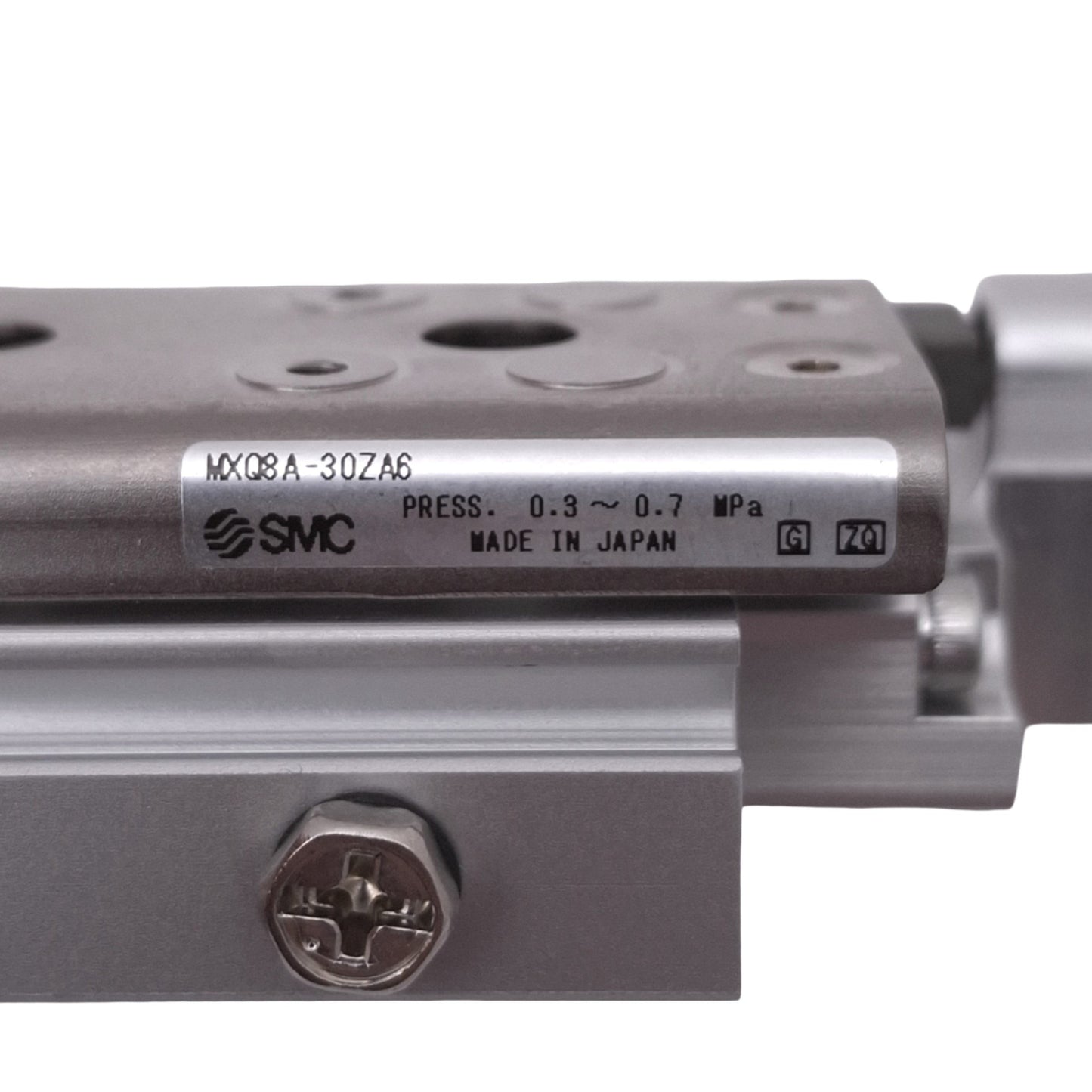 New SMC MXQ8A-30ZA6 Air Slide Table, 8mm Bore, 30mm Stroke, M5, 0.7MPa Max