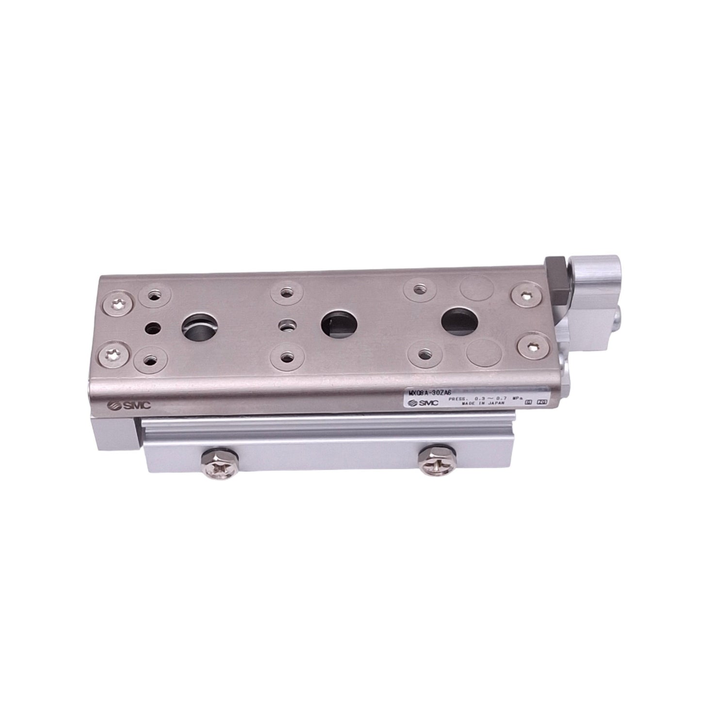 New SMC MXQ8A-30ZA6 Air Slide Table, 8mm Bore, 30mm Stroke, M5, 0.7MPa Max