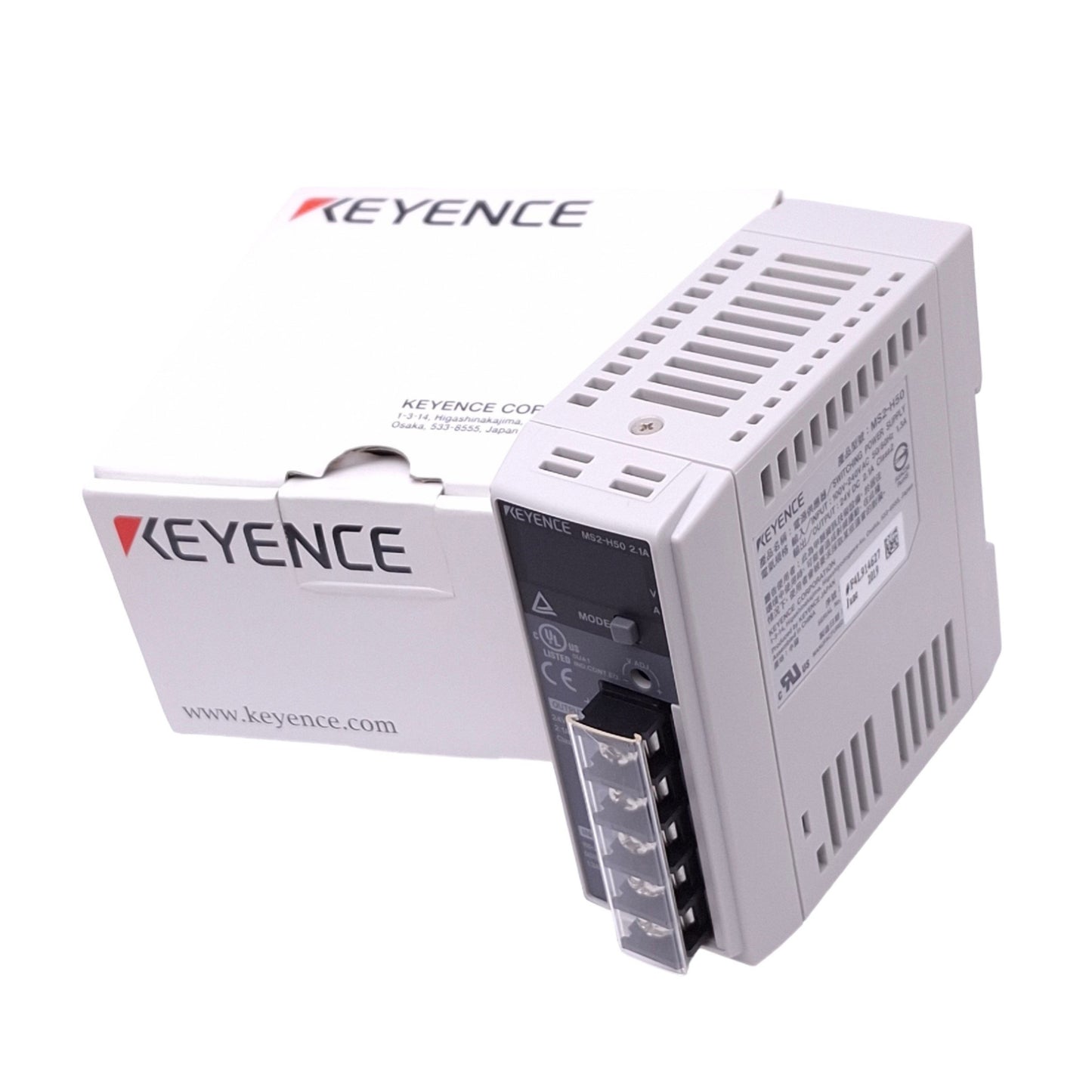 New Keyence MS2-H50 Power Supply w/ Display, 100-240VAC In, 24VDC 2.1A Out, 50W Max