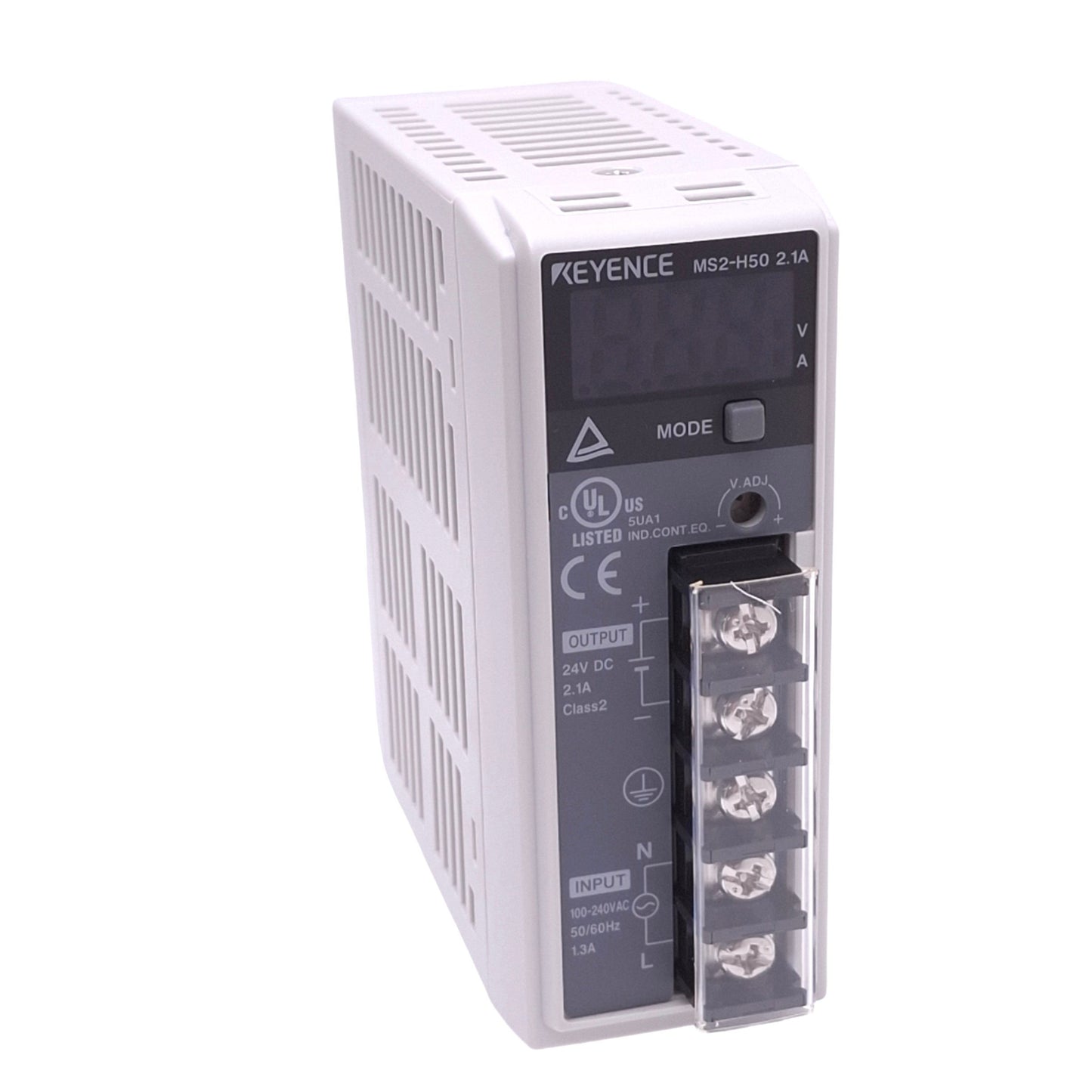 New Keyence MS2-H50 Power Supply w/ Display, 100-240VAC In, 24VDC 2.1A Out, 50W Max