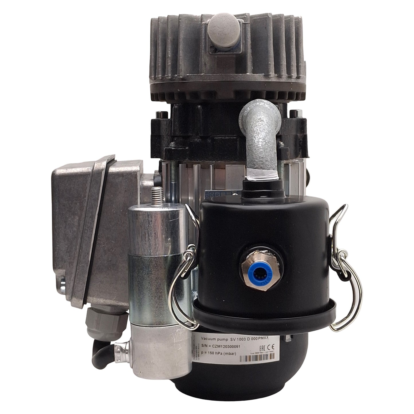 Used Busch SV 1003 D 000 PMXX Vacuum Pump, 150mbar, 3200rpm, 0.12kW, 110-120VAC