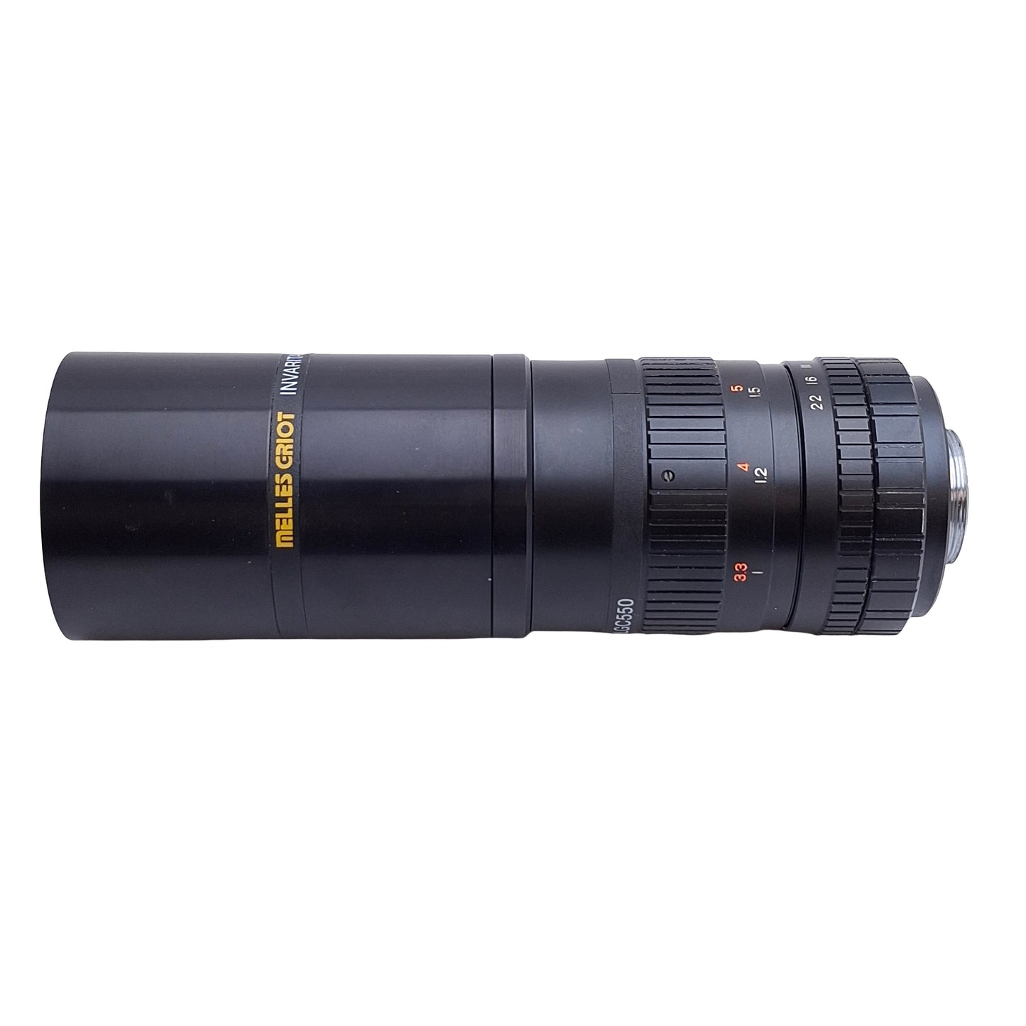 Used Melles Griot 59LGC550 Invaritar Machine Vision Lens 1-10m FL, 59LGF412, *Debris*