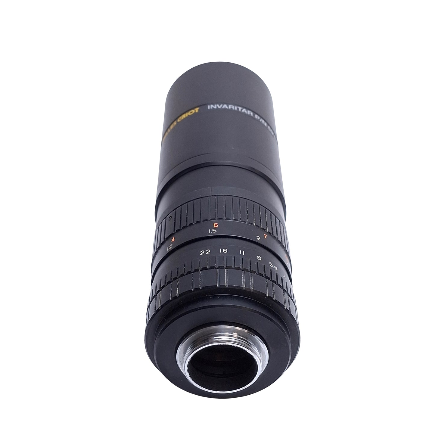 Used Melles Griot 59LGC550 Invaritar Machine Vision Lens 1-10m FL, 59LGF412, *Debris*