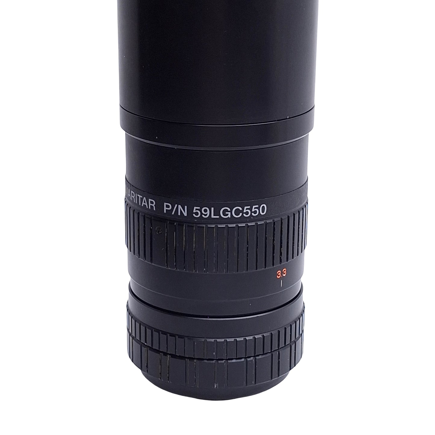 Used Melles Griot 59LGC550 Invaritar Machine Vision Lens 1-10m FL, 59LGF412, *Debris*