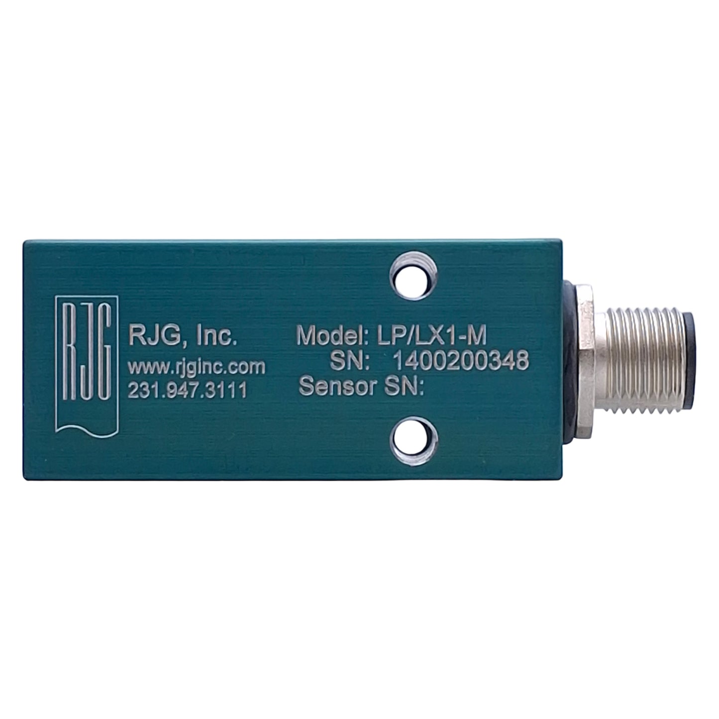 Used RJG LP/LX1-M Piezoelectric Sensor Adapter 0-20,000pC Range, M12 4-Pin Connector