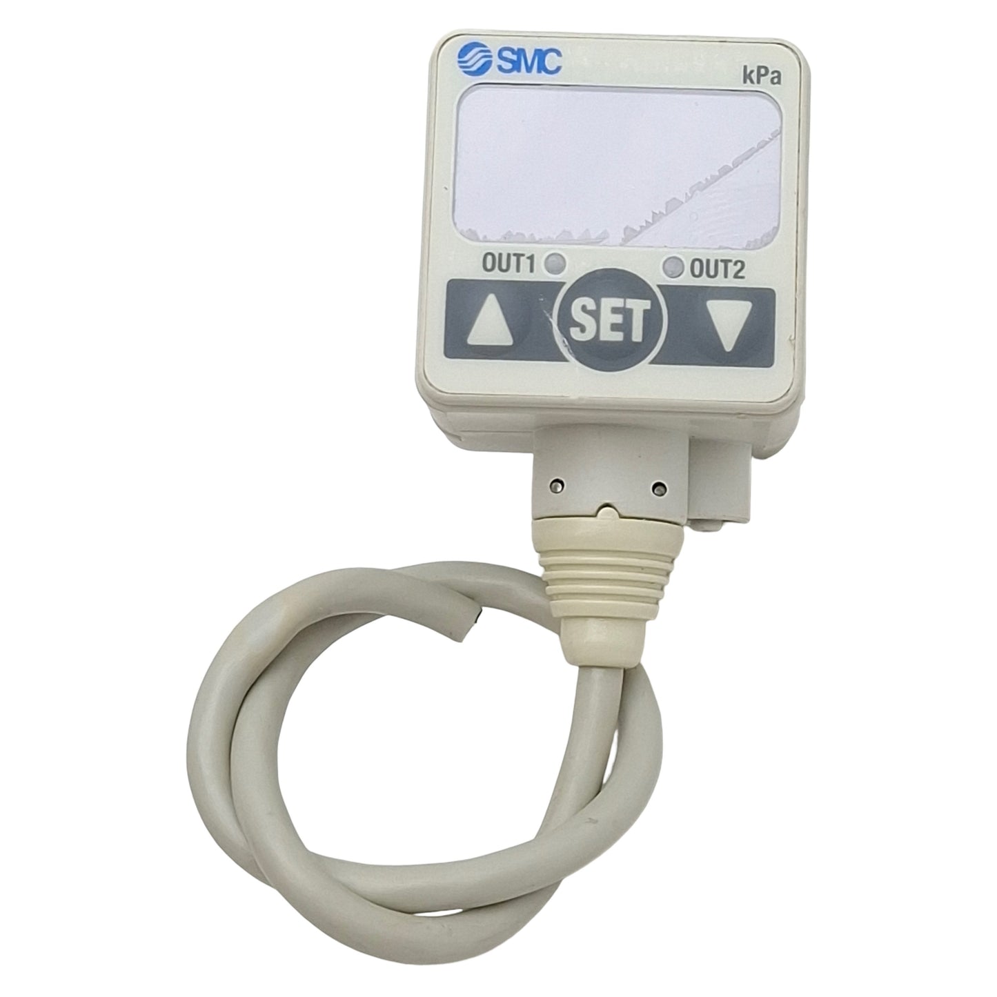 Used SMC ZSE40-T1-22 Vacuum Pressure Switch, NPN, 12-24VDC, 10~-101.3kPa, 1/8in NPT