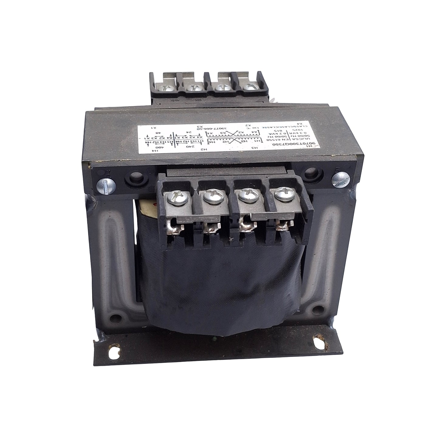 Used Square D 9070T300Q7350 Control Transformer 240/480VAC Prim, 24/48VAC Secon 300VA