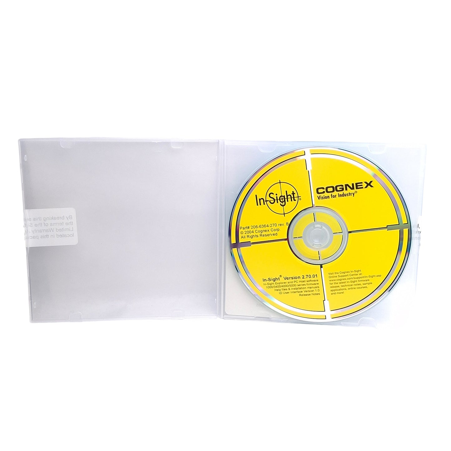Used Cognex 206-63-64-270 Rev. B In-Sight Explorer & PC Host Software CD Ver. 2.70.01