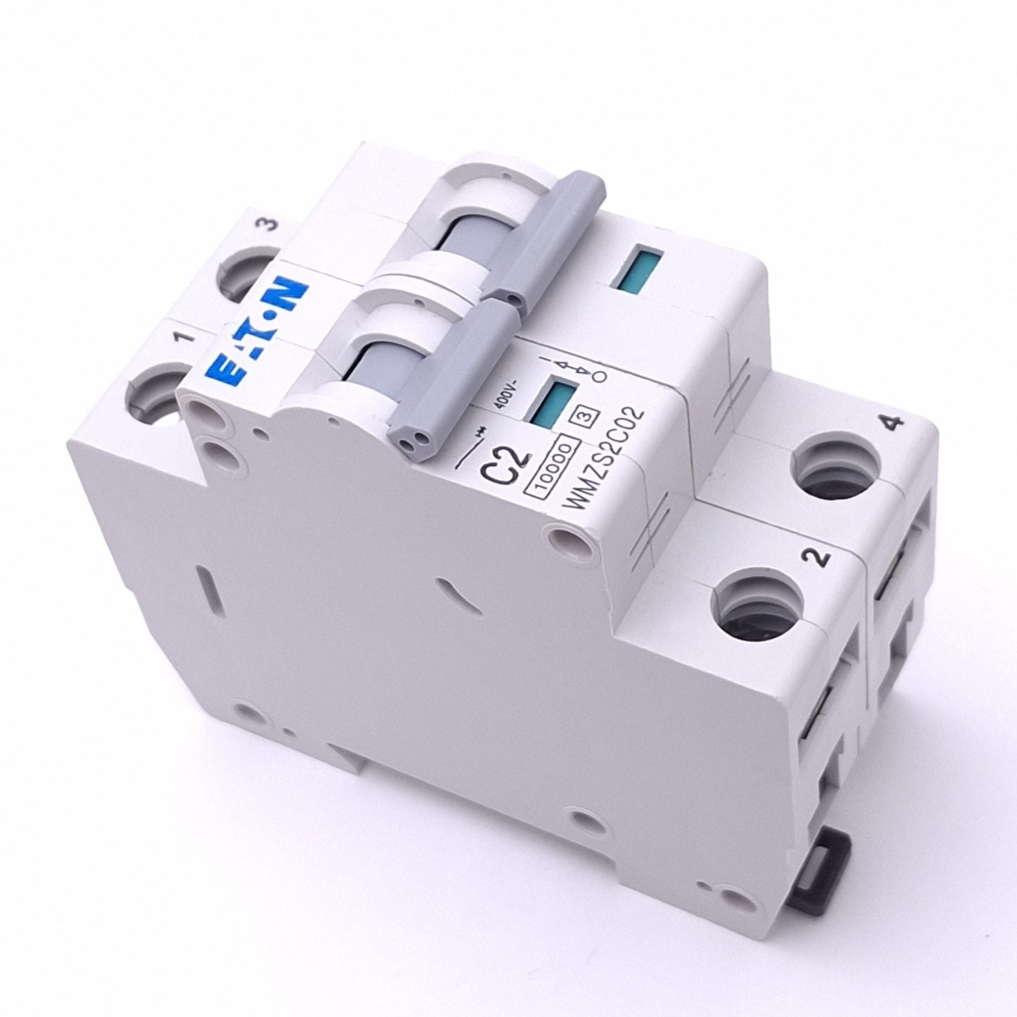 New Eaton WMZS2C02 Miniature Circuit Breaker, 2-Pole 2A, 400VAC Max, DIN Rail