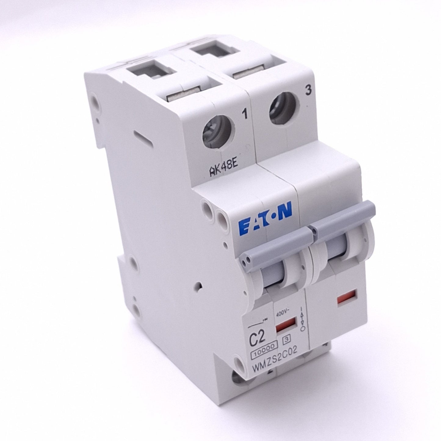 New Eaton WMZS2C02 Miniature Circuit Breaker, 2-Pole 2A, 400VAC Max, DIN Rail