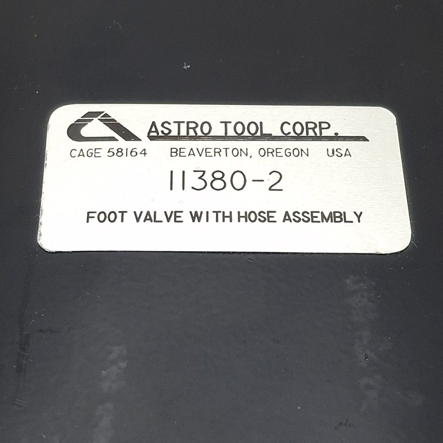 Used Astro Tool 11380-2 Pneumatic Foot Valve, 2-Port, 1/4in NPT, Used For APC708