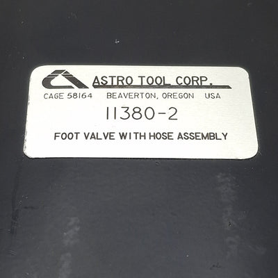 Used Astro Tool 11380-2 Pneumatic Foot Valve, 2-Port, 1/4in NPT, Used For APC708