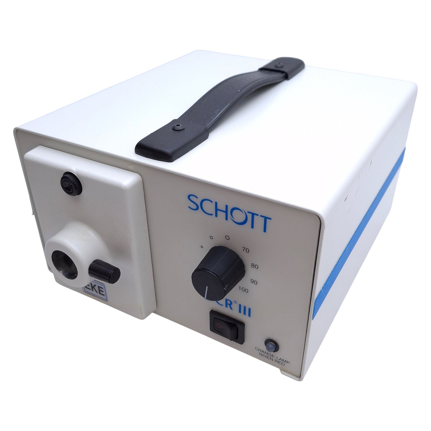 Used Schott A20800 DCR III Fiber Optic Light Source, EKE Lamp, 150W, 90-265VAC