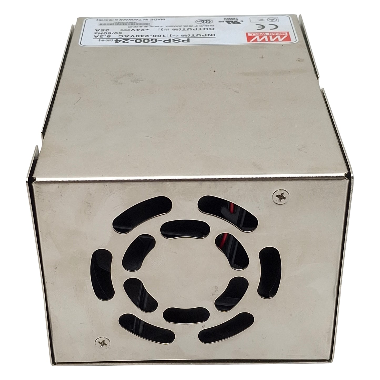 Used Meanwell PSP-600-24 Power Supply, 100-240VAC In, 25A 24VDC Out, 600W Max