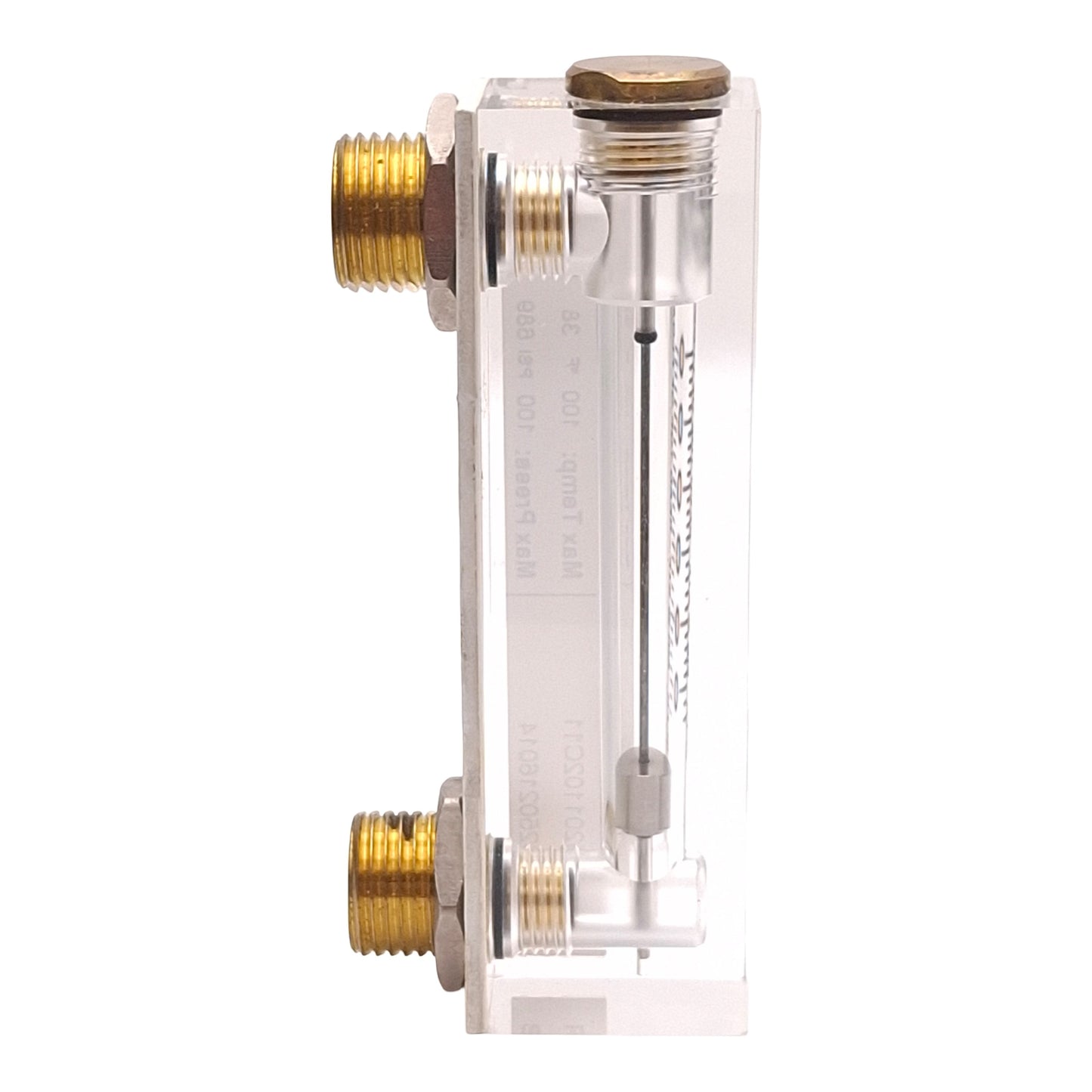 Used King Instrument 75201102C11 Acrylic Tube Flow Meter, 0-60SCFH, 100psi, 1/4in NPT