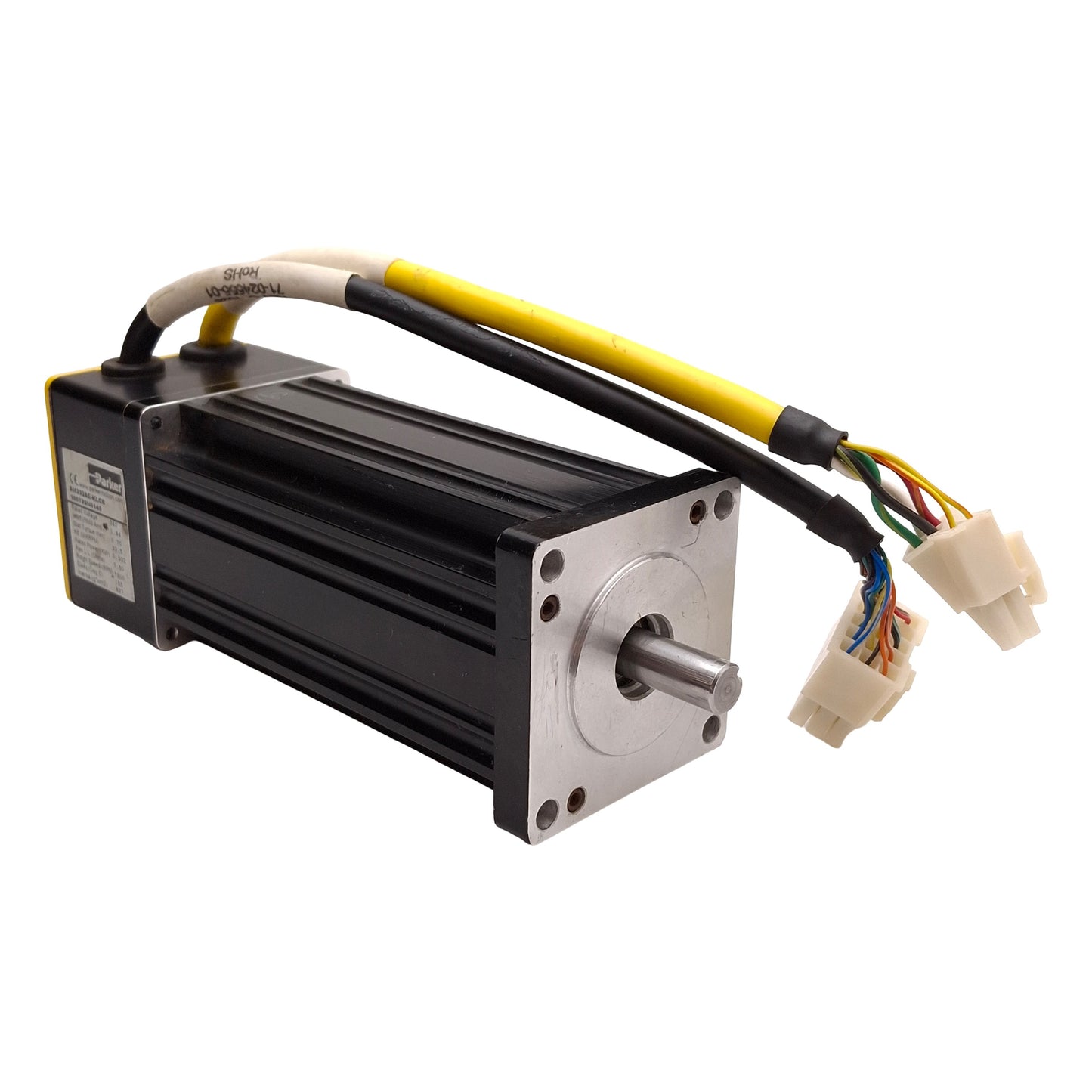 Used Parker SM232AE-KLCB Servo Motor 0.502kW 340VDC Bus 7500rpm, 24VDC Brake, NEMA 23