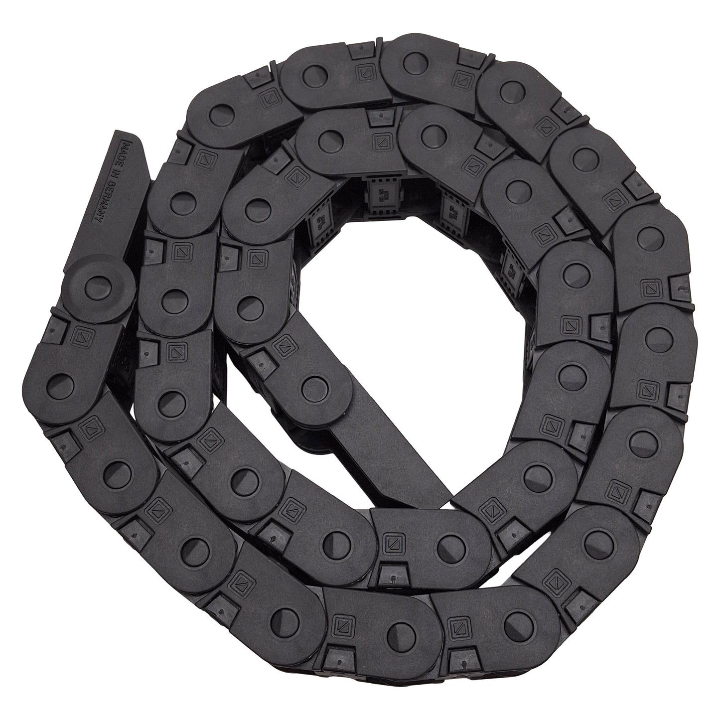 Used Murrplastik MP 18.1 025 R38 Energy Chain 18x25mm Inner ø38mm Bend 30-Link 43in