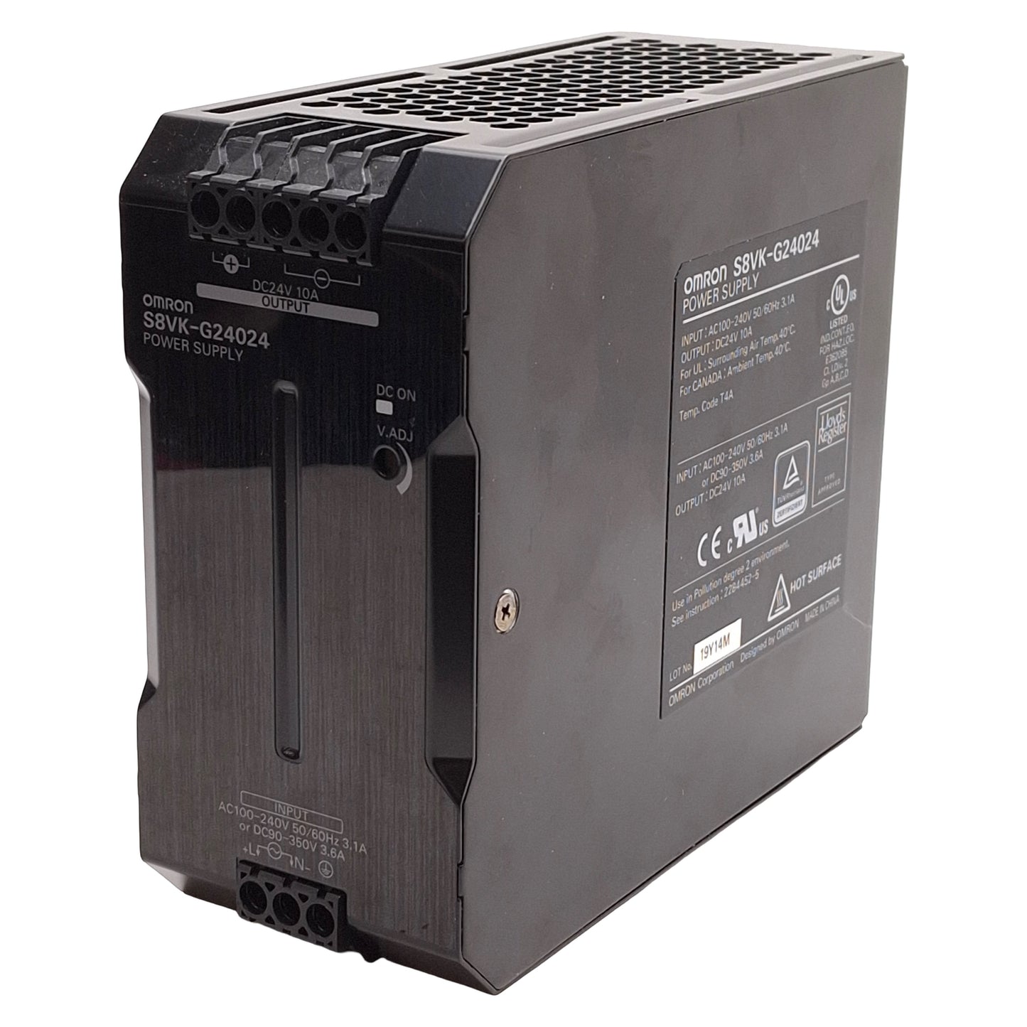 Used Omron S8VK-G24024 Switch Mode Power Supply, 100-240VAC Input, 24VDC Output, 240W