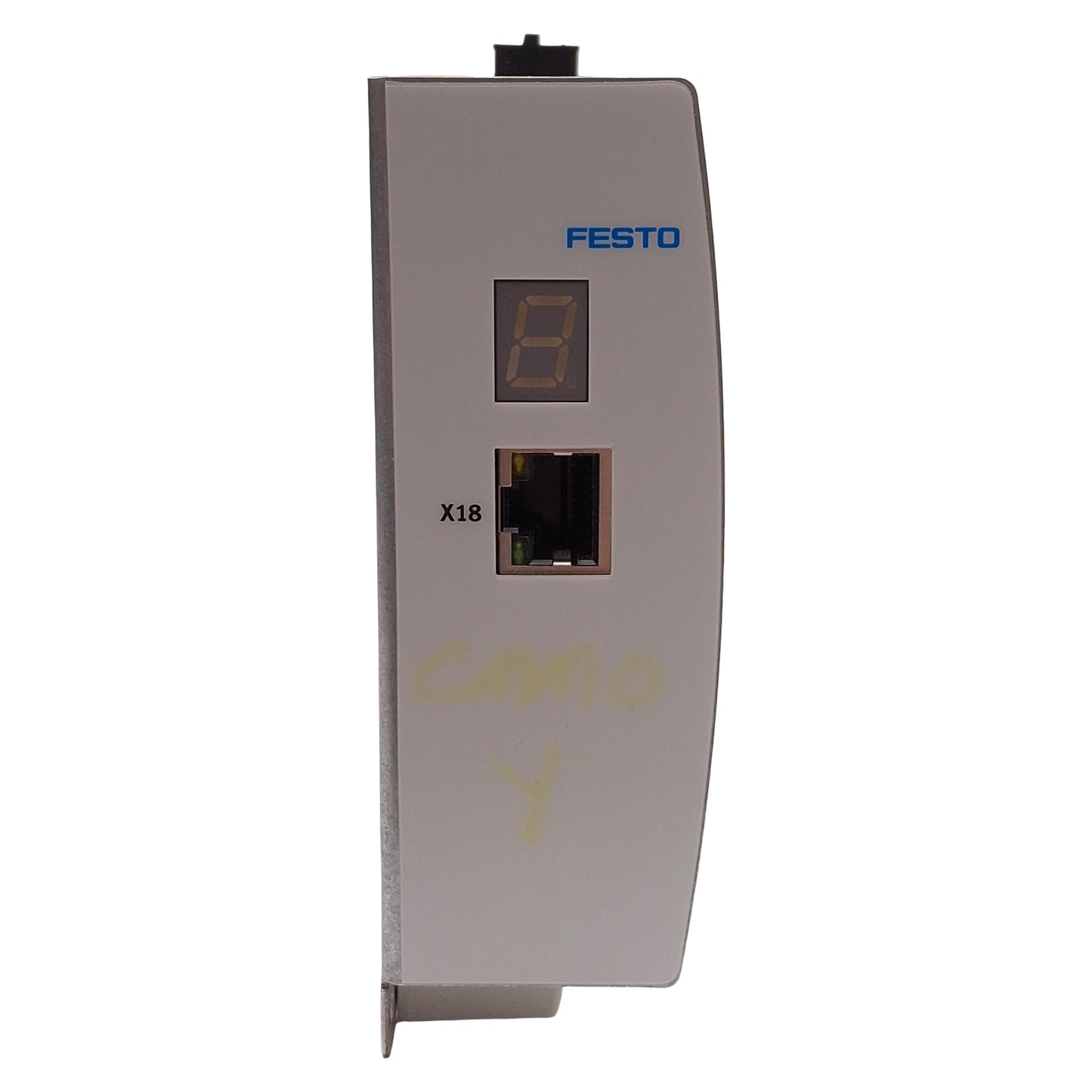 Used Festo 1512316 CMMO-ST-C5-1-DIOP Motor Controller, RJ45, DB25, 24VDC, DIN Rail