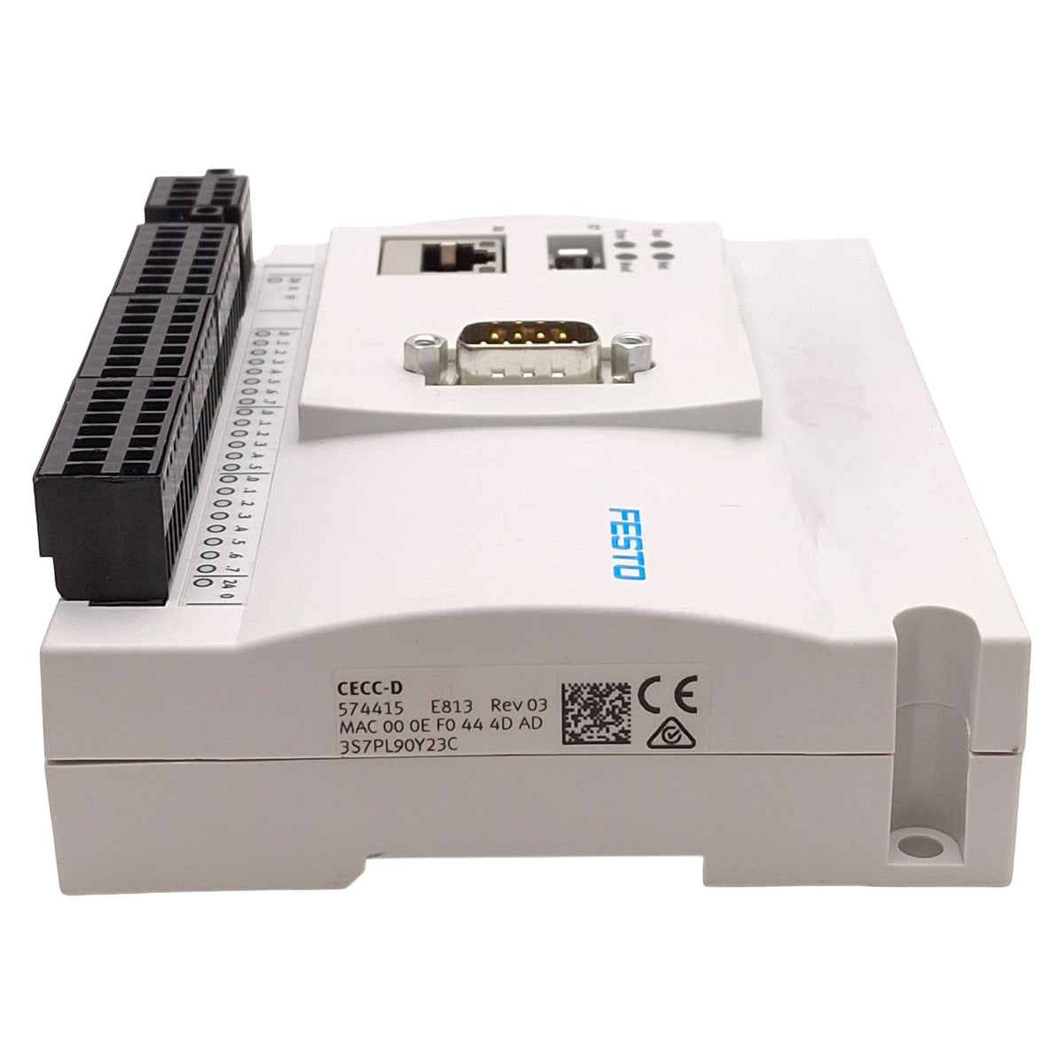 Used Festo 574415 CECC-D Codesys V3 Compact Controller w/ I/O, CAN, Ethernet, PNP
