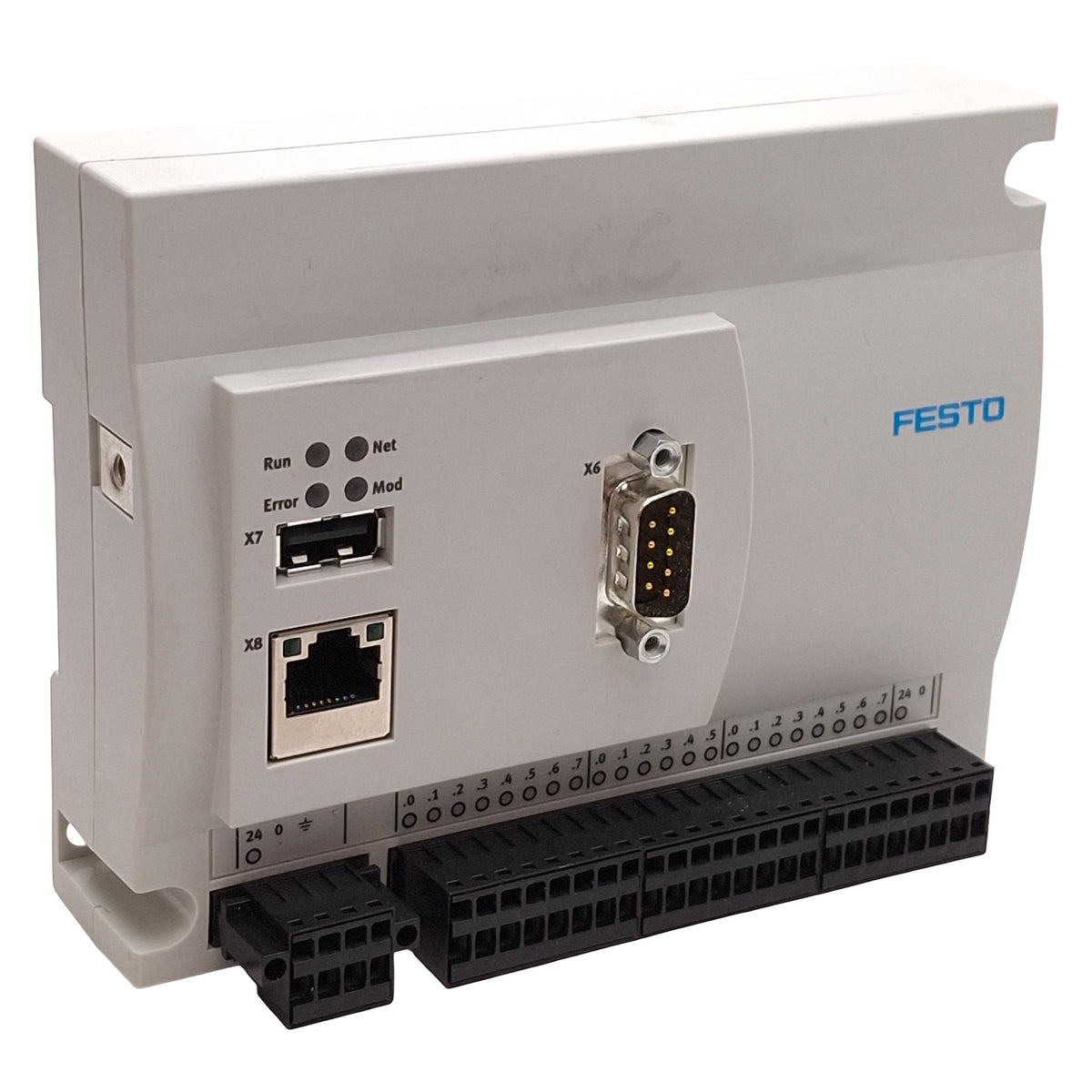 Used Festo 574415 CECC-D Codesys V3 Compact Controller w/ I/O, CAN, Ethernet, PNP