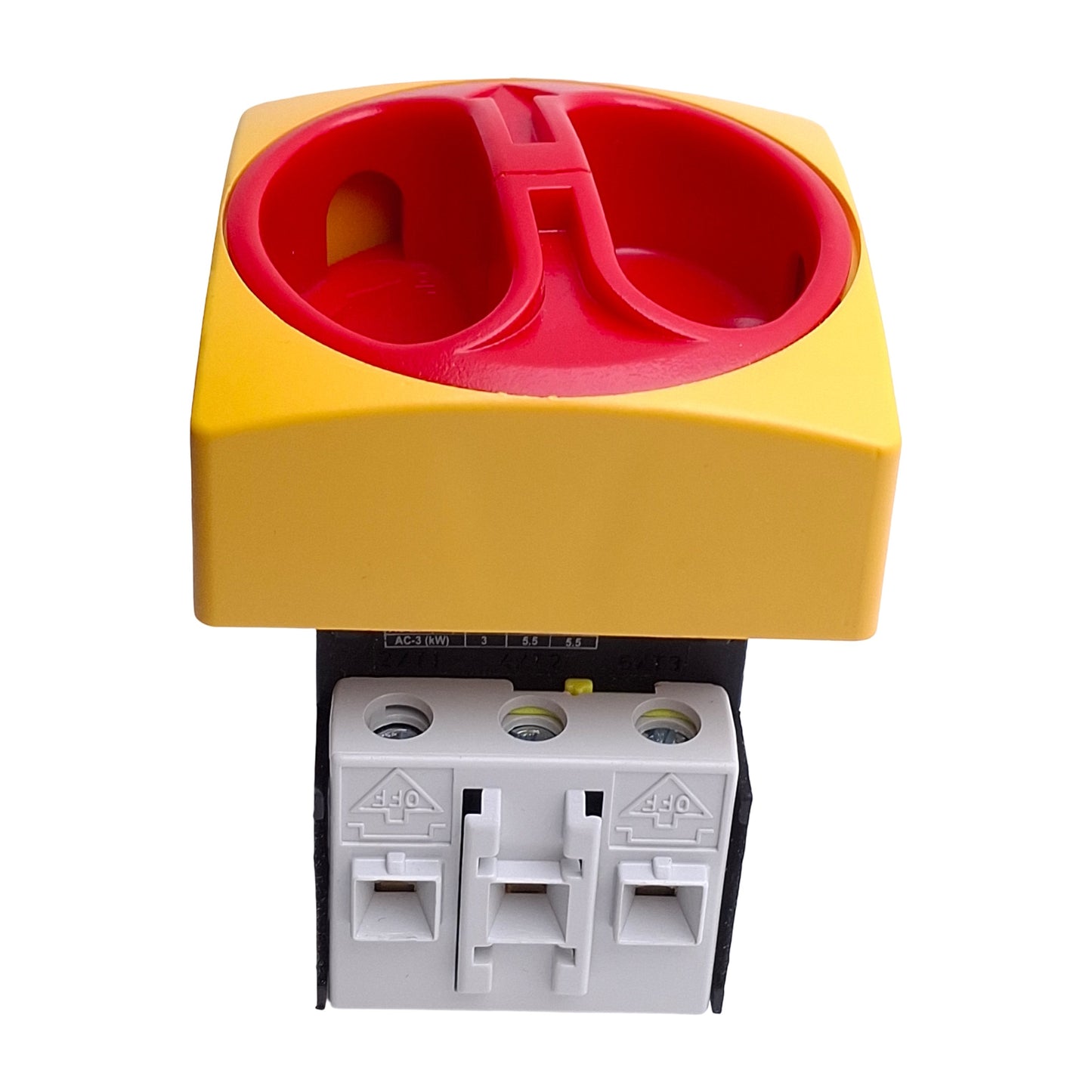Used BACO 172000 ON-OFF Motor Disconnect Switch, 3-Pole, 600VAC 25A, *Crack*