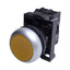 Used Baco L21AH20-3EAYL10 Pushbutton Switch, Momentary, Yellow, 1NO, 500VAC 4A, 22mm