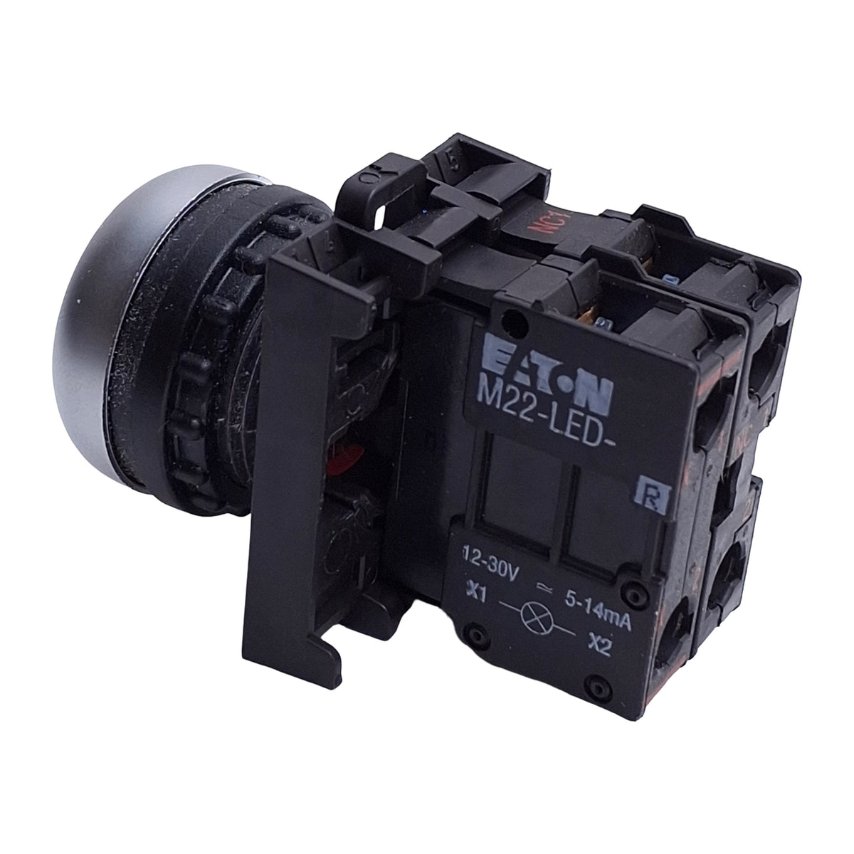 Used Baco L21AH20-3EARL01 *Stop* Pushbutton Switch Momentary Red, 1NC, 500V 4A, 22mm