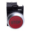 Used Baco L21AH20-3EARL01 *Stop* Pushbutton Switch Momentary Red, 1NC, 500V 4A, 22mm